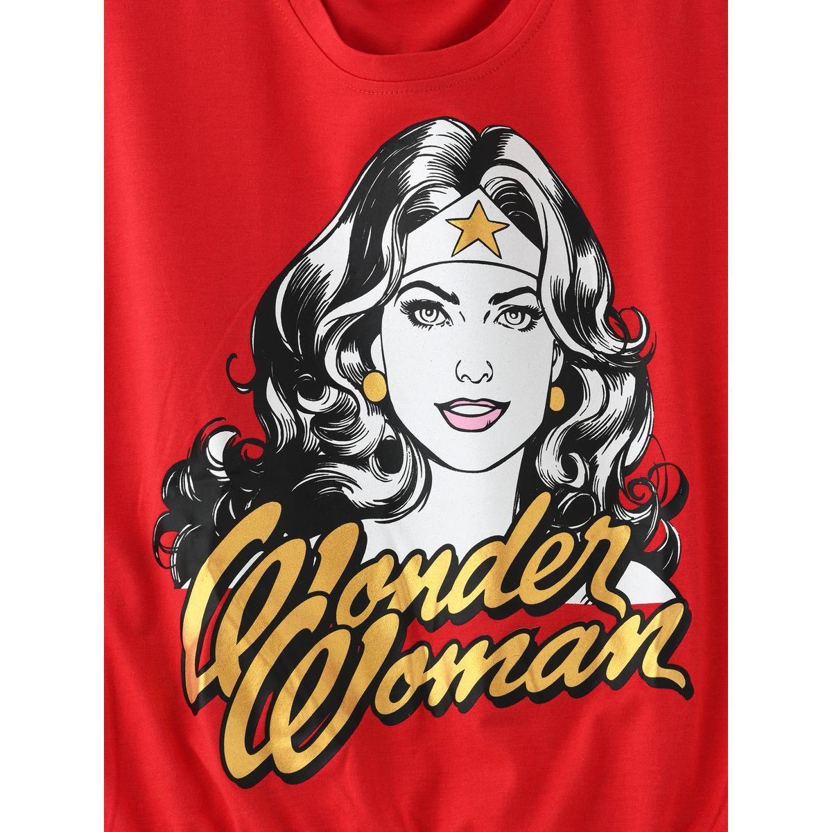 تيشيرت مطبع بطبعة وندر ومن أوربان هُول × ستايلي-girls-clothing-tshirts-image-4