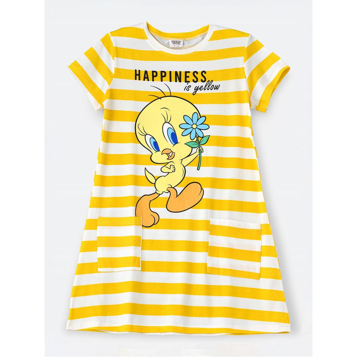 URBAN HAUL X Styli Warner Bros Tweety Bird Print Senior Casual Dress-girls-clothing-dressesandjumpsuits-image-1