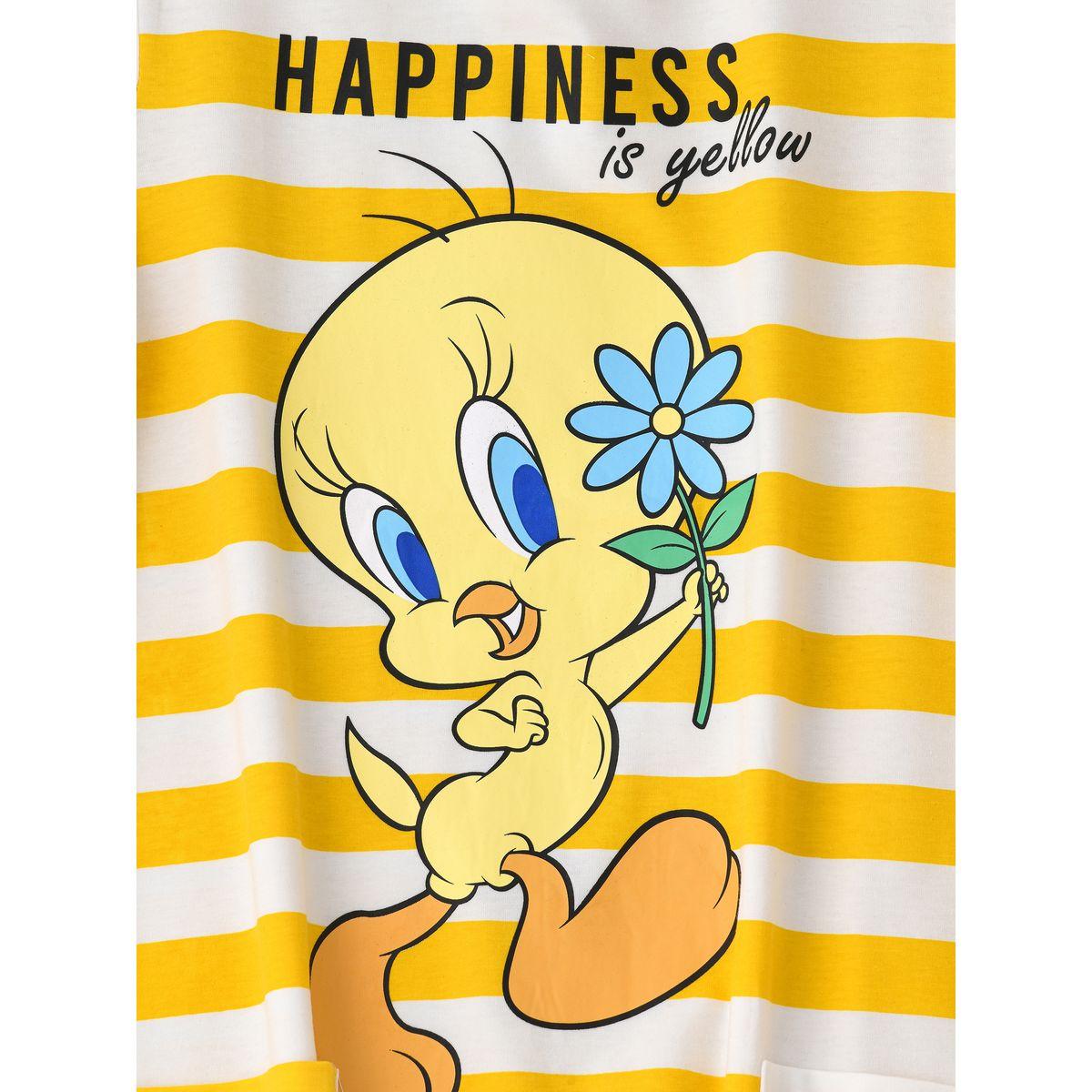 URBAN HAUL X Styli Warner Bros Tweety Bird Print Senior Casual Dress-girls-clothing-dressesandjumpsuits-image-3
