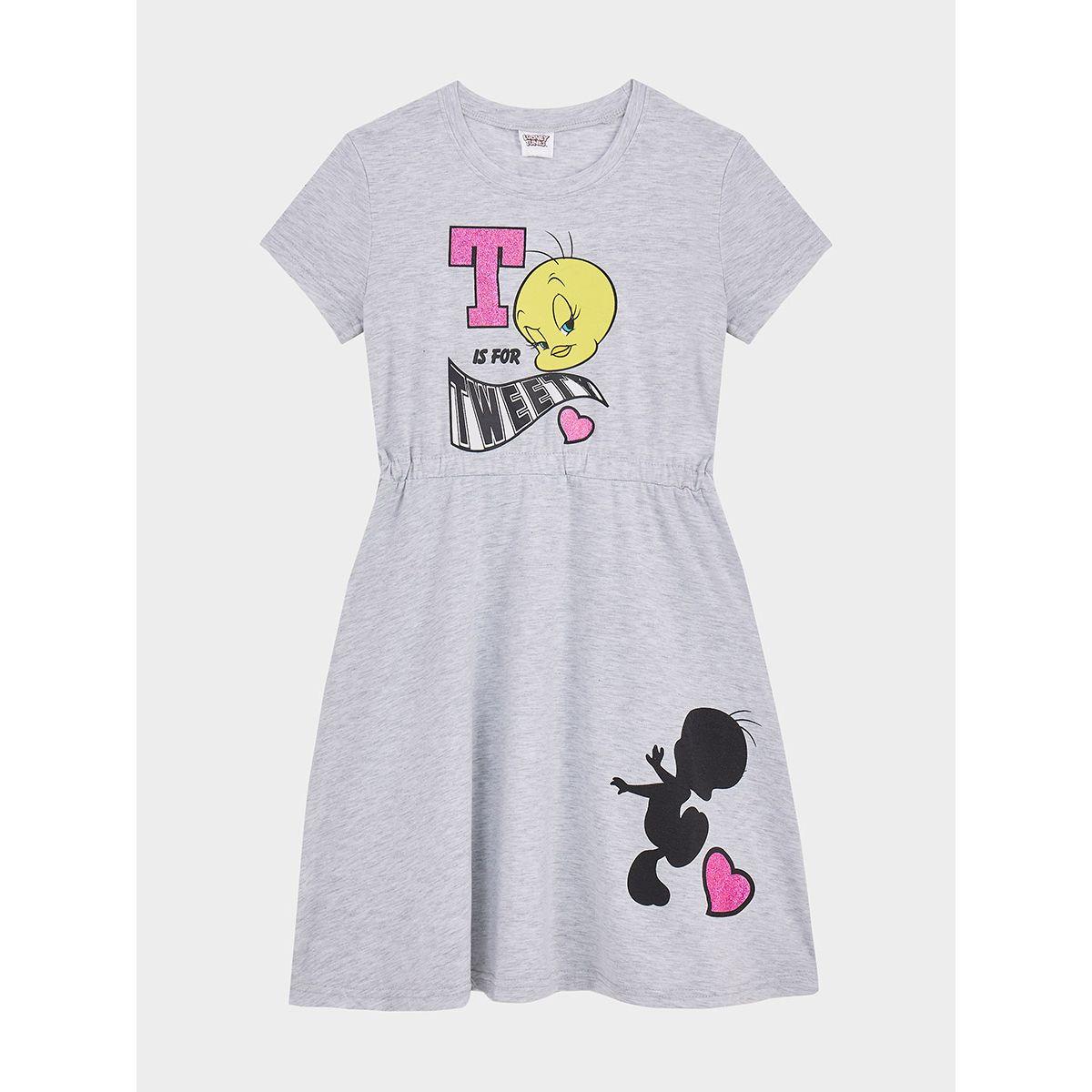 فستان مطبع بطبعة تويتي أوربان هُول × ستايلي-girls-clothing-dressesandjumpsuits-image-1