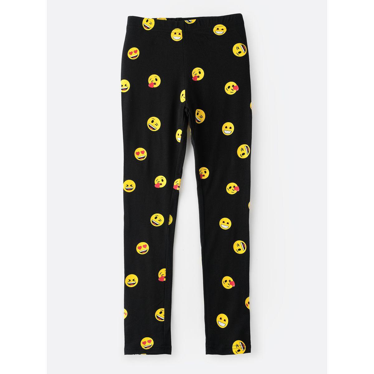 URBAN HAUL X Styli Emoji Graphic Senior Leggings-girls-clothing-bottoms-leggings-image-1
