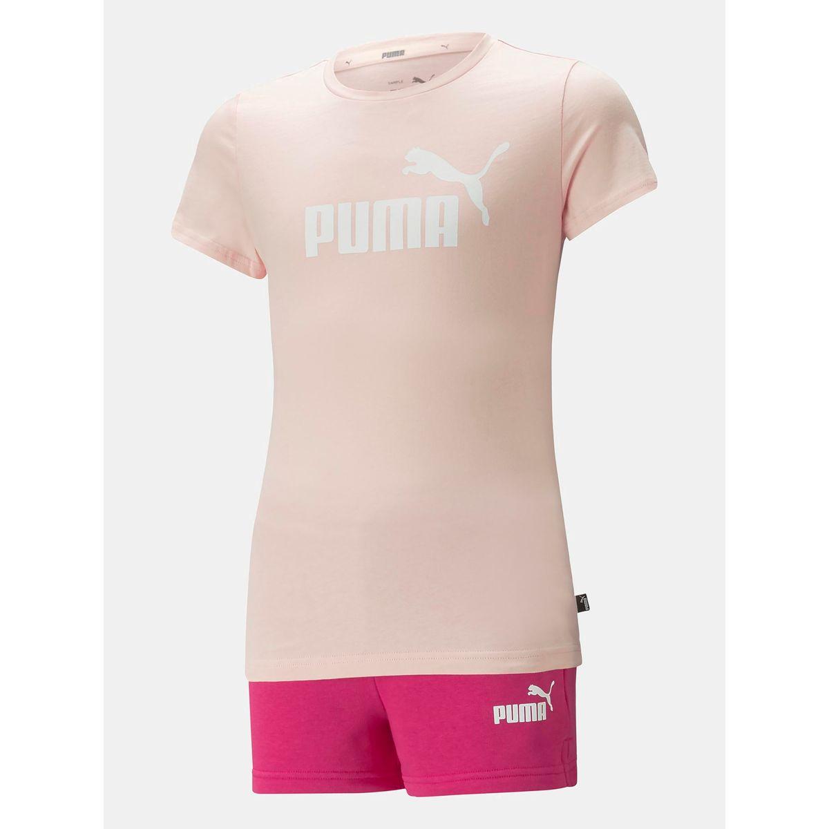 Puma Cat Logo Jersey T-Shirt & Shorts Set-sports-girls-clothing-sets-image-1