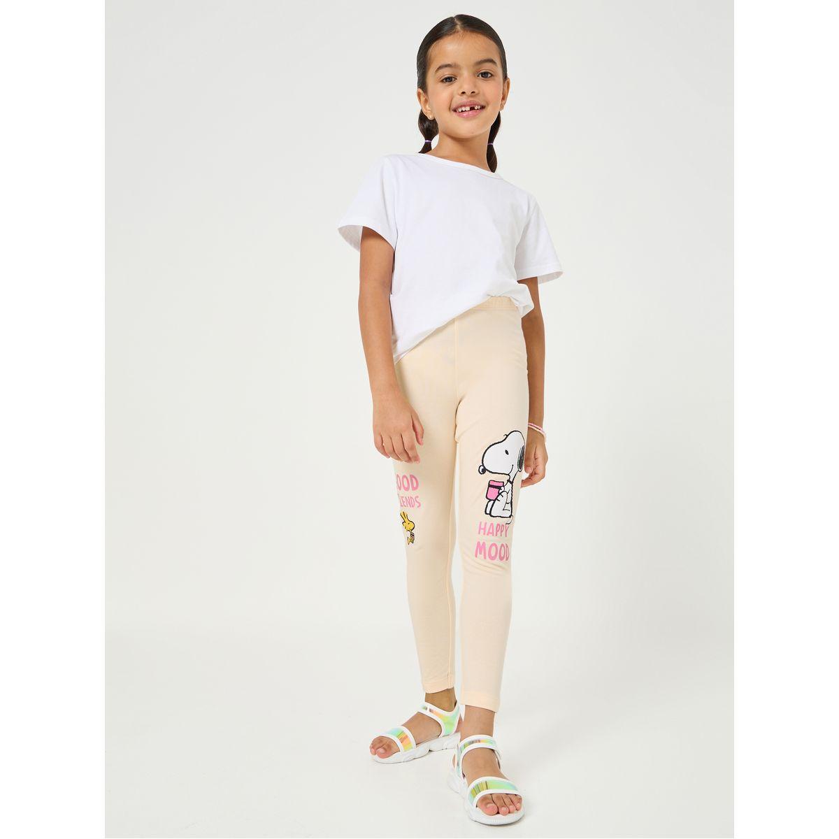 Styli Snoopy Print Cotton Leggings-girls-clothing-bottoms-leggings-image-2