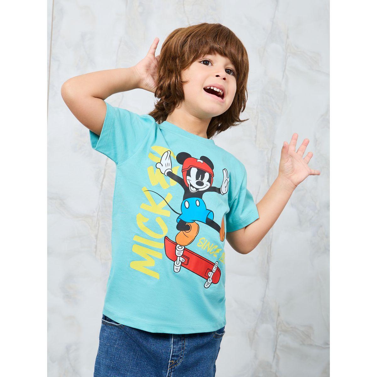 Styli Mickey Mouse Graphic Round Neck T-Shirt-boys-clothing-tshirtsandpolos-image-2