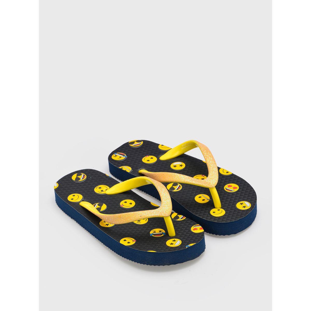 URBAN HAUL X Styli  Emoji Print Flip Flops-boys-shoes-flipflopsandslides-image-1