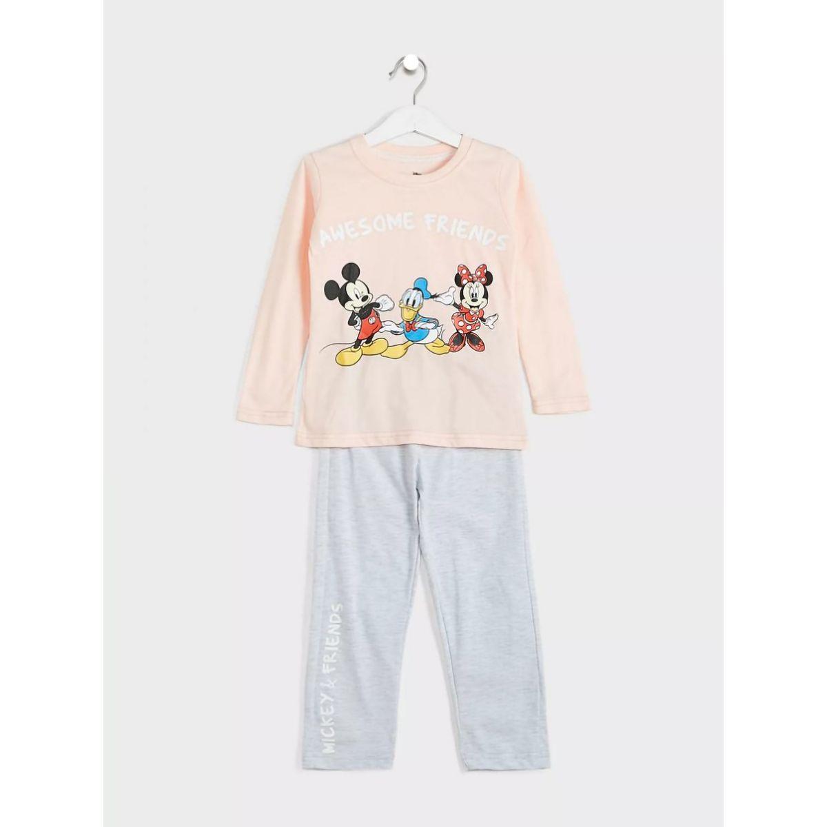URBAN HAUL X Styli  Disney Mickey & Friends T-Shirt & Pyjama Set-girls-clothing-nightwear-image-1