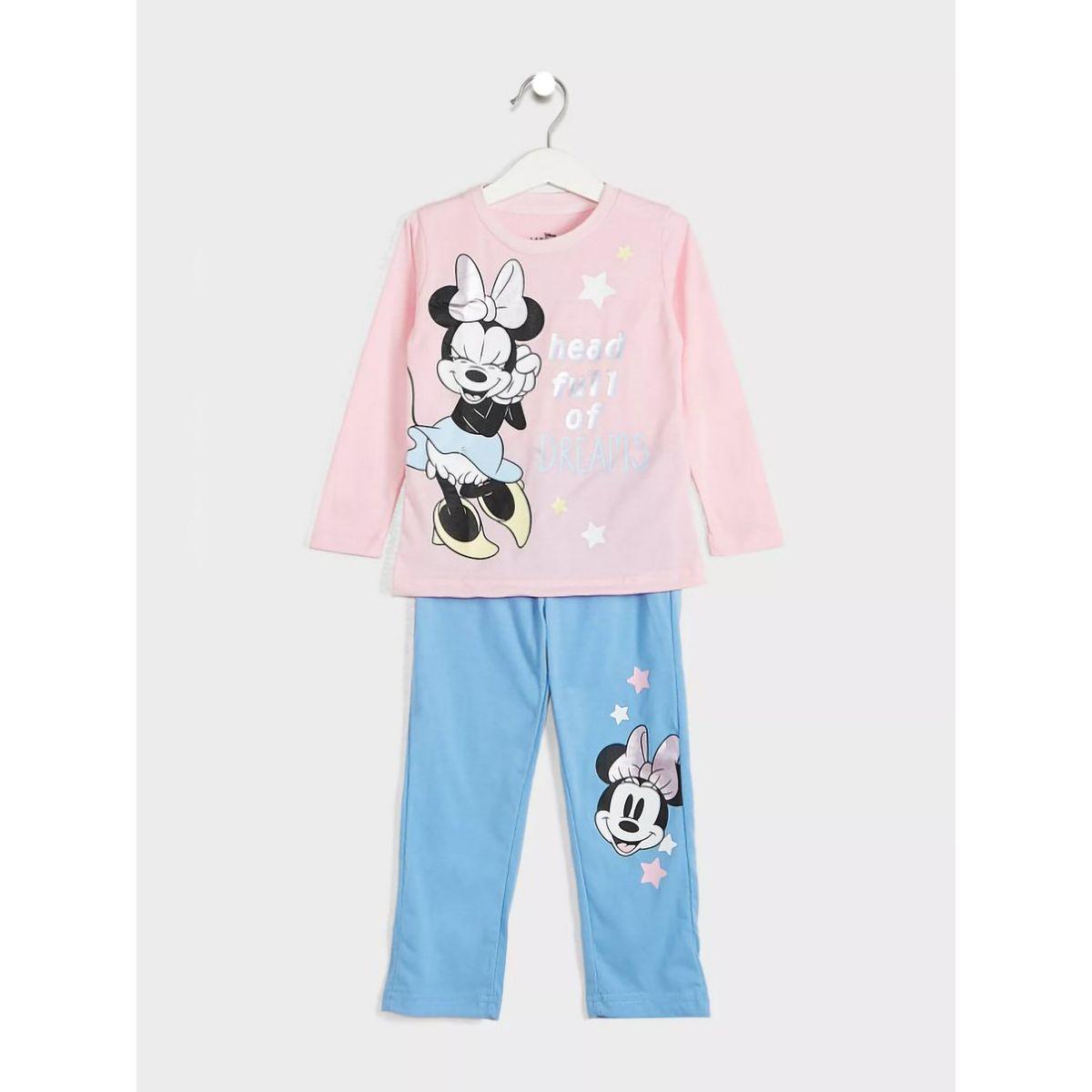 URBAN HAUL X Styli Disney Minnie Mouse T-Shirt & Pyjama Set-girls-clothing-nightwear-image-1