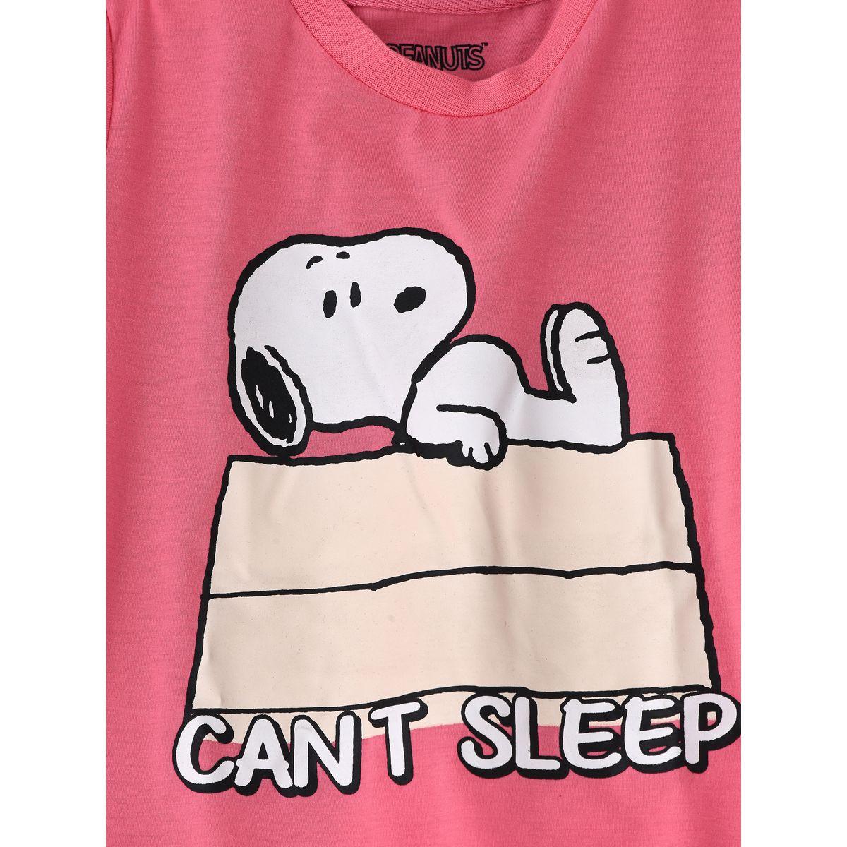 URBAN HAUL X Styli Peanuts Snoopy Graphic & Pyjama Set-girls-clothing-nightwear-image-3
