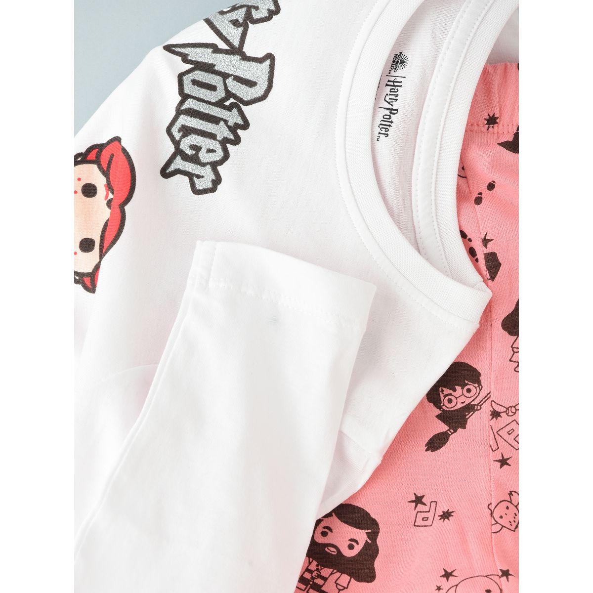 URBAN HAUL X Styli  Harry Potter Graphic T-Shirt & Pyjama Set-girls-clothing-nightwear-image-3