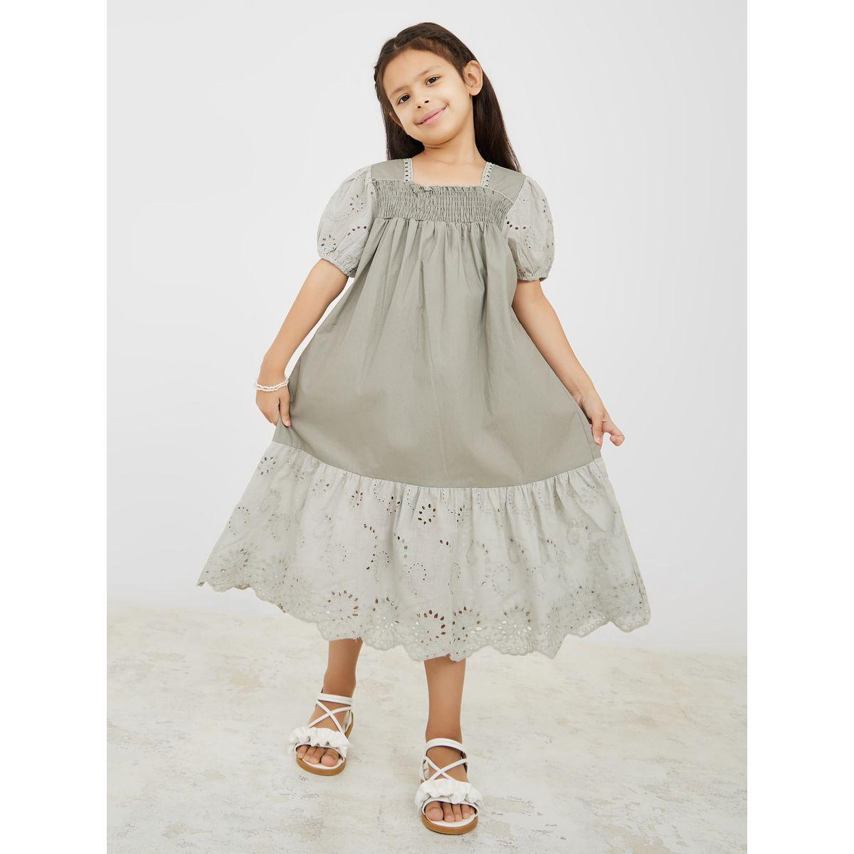 Styli Schiffli Insert Smock Dress-girls-clothing-dressesandjumpsuits-image-1
