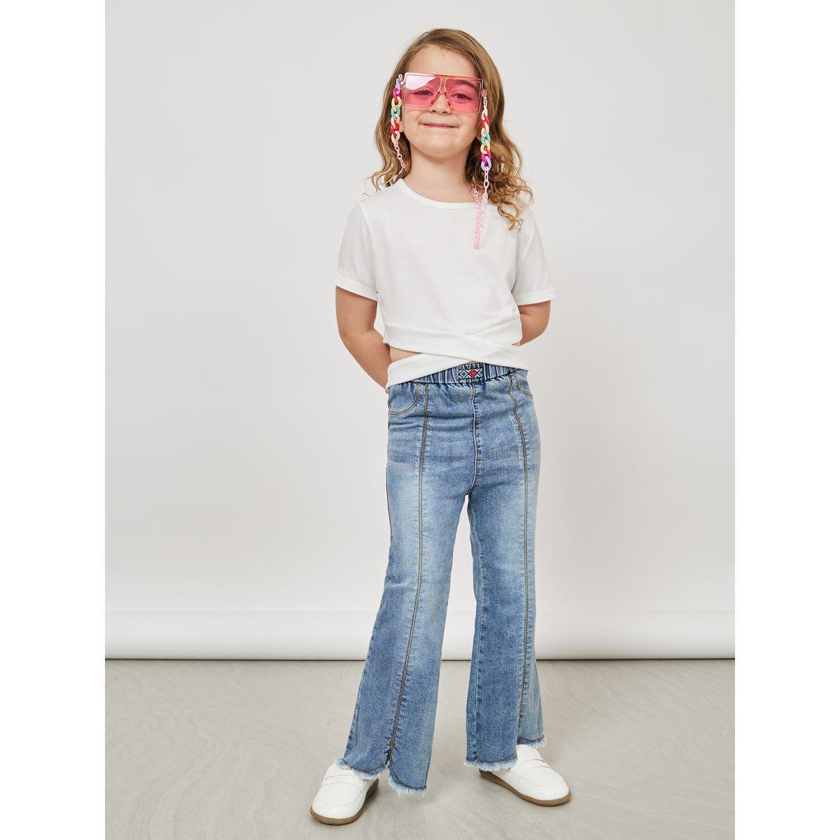 Styli Frayed Hem Bootcut Jeans-girls-clothing-bottoms-jeansandjeggings-image-2