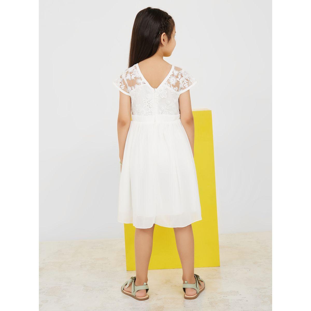 Styli Embroidered Lace Insert A-Line Dress-girls-clothing-dressesandjumpsuits-image-4