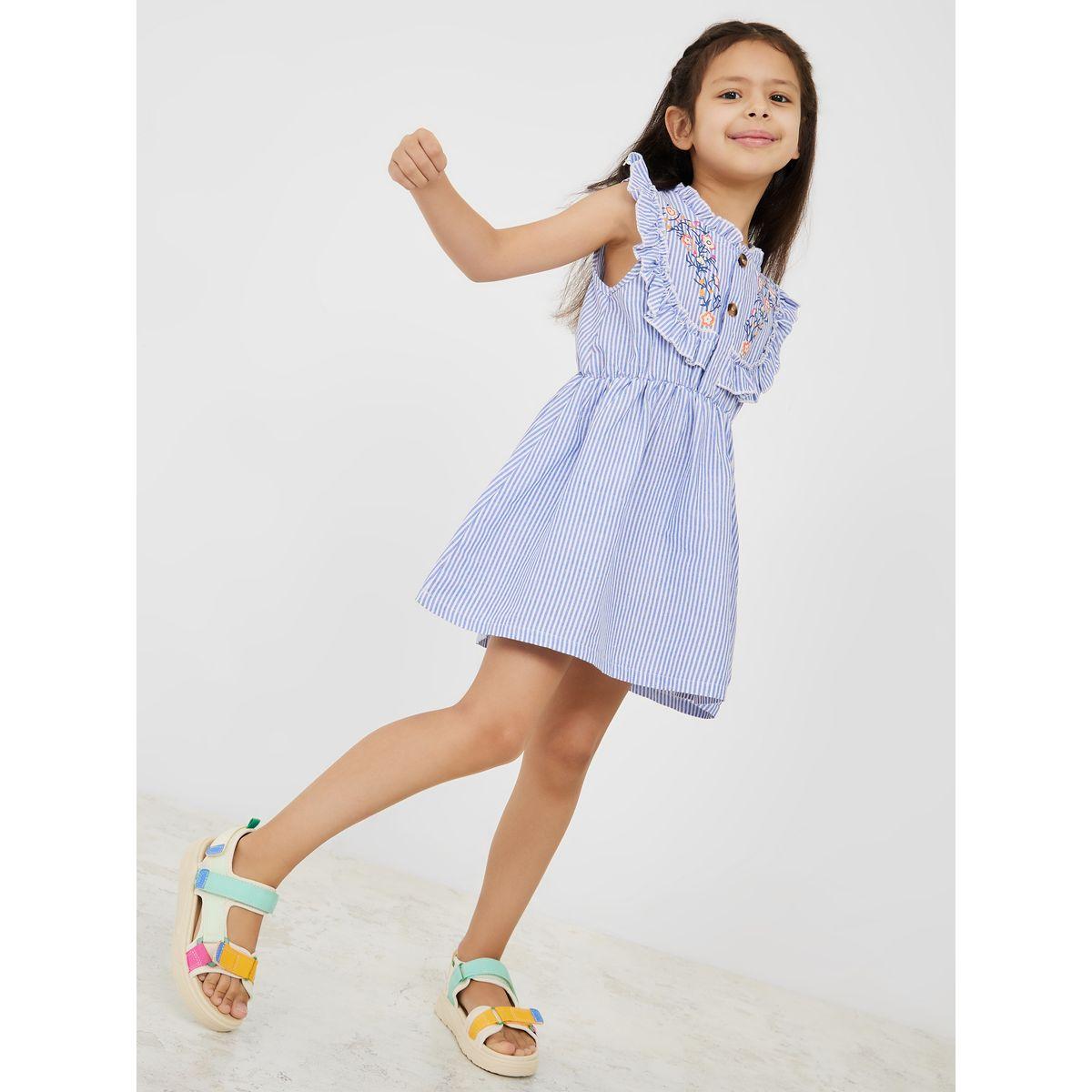 فستان مخطط مزين بكشكش-girls-clothing-dressesandjumpsuits-image-2