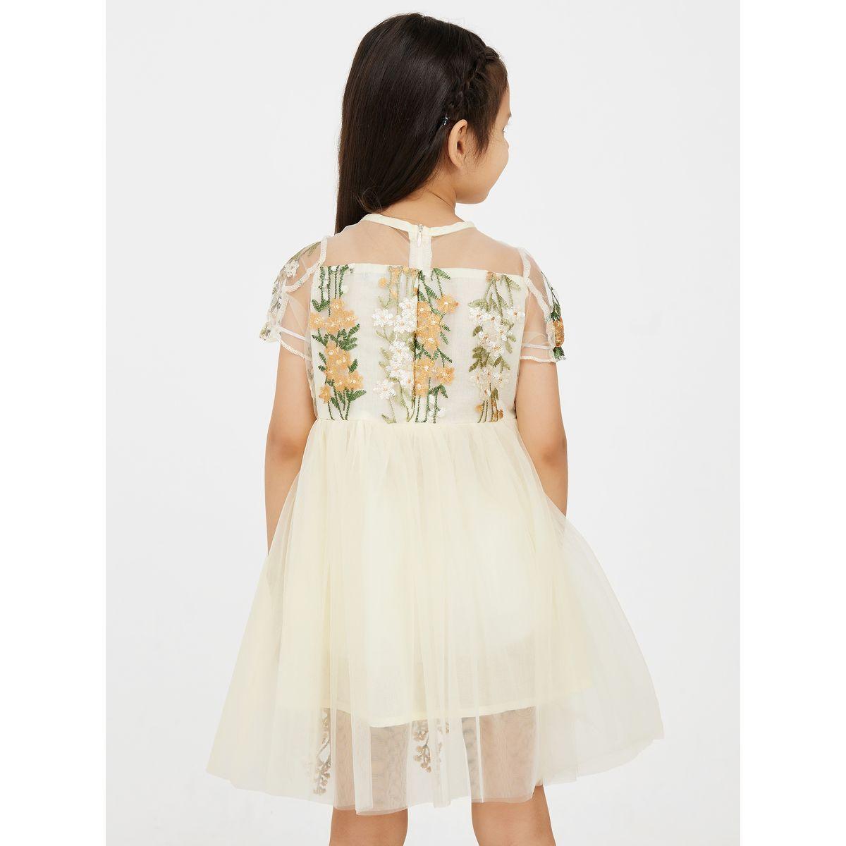 Styli Mesh Overlay Embroidered Dress-girls-clothing-dressesandjumpsuits-image-4