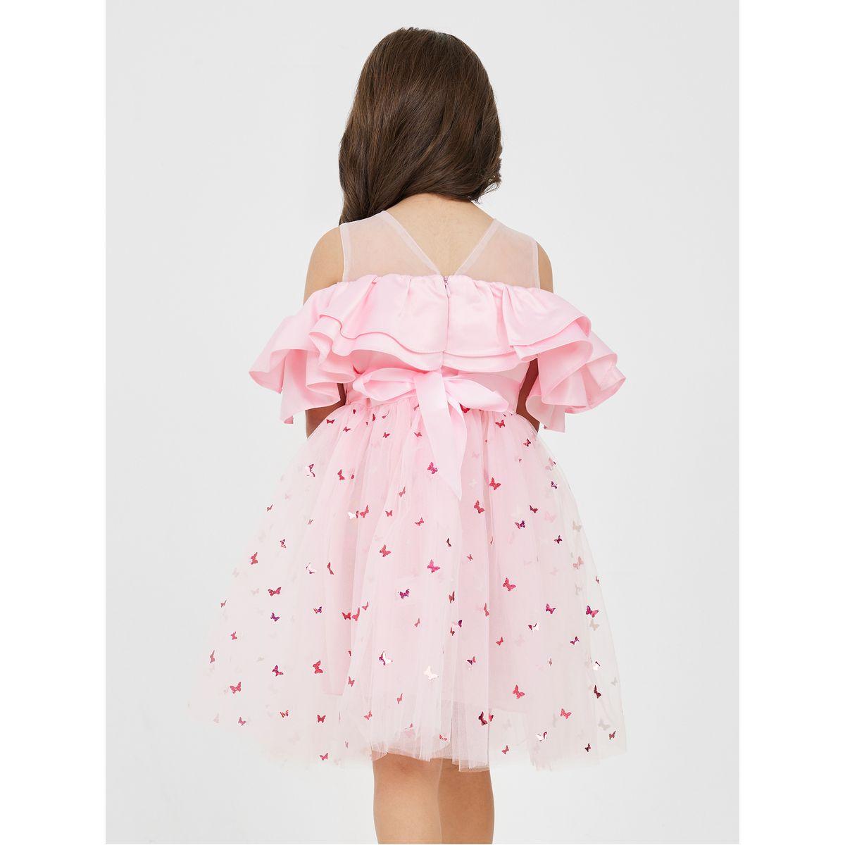 فستان بأكتاف مكشوفة وكشكش-girls-clothing-dressesandjumpsuits-image-4