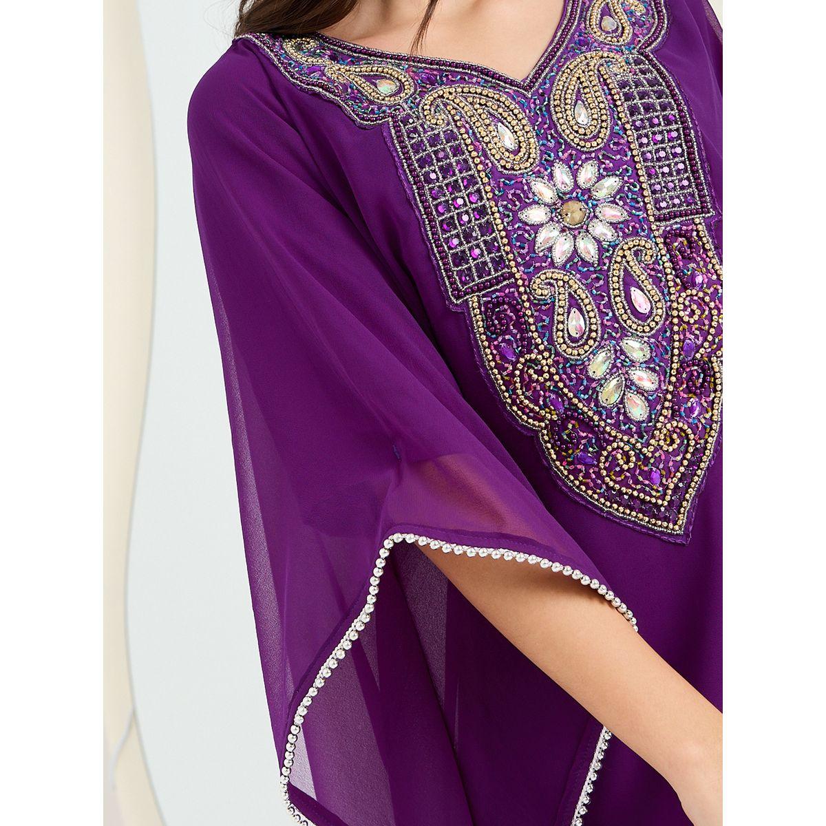 Styli V Neck Embellished Kaftan-girls-clothing-dressesandjumpsuits-image-3