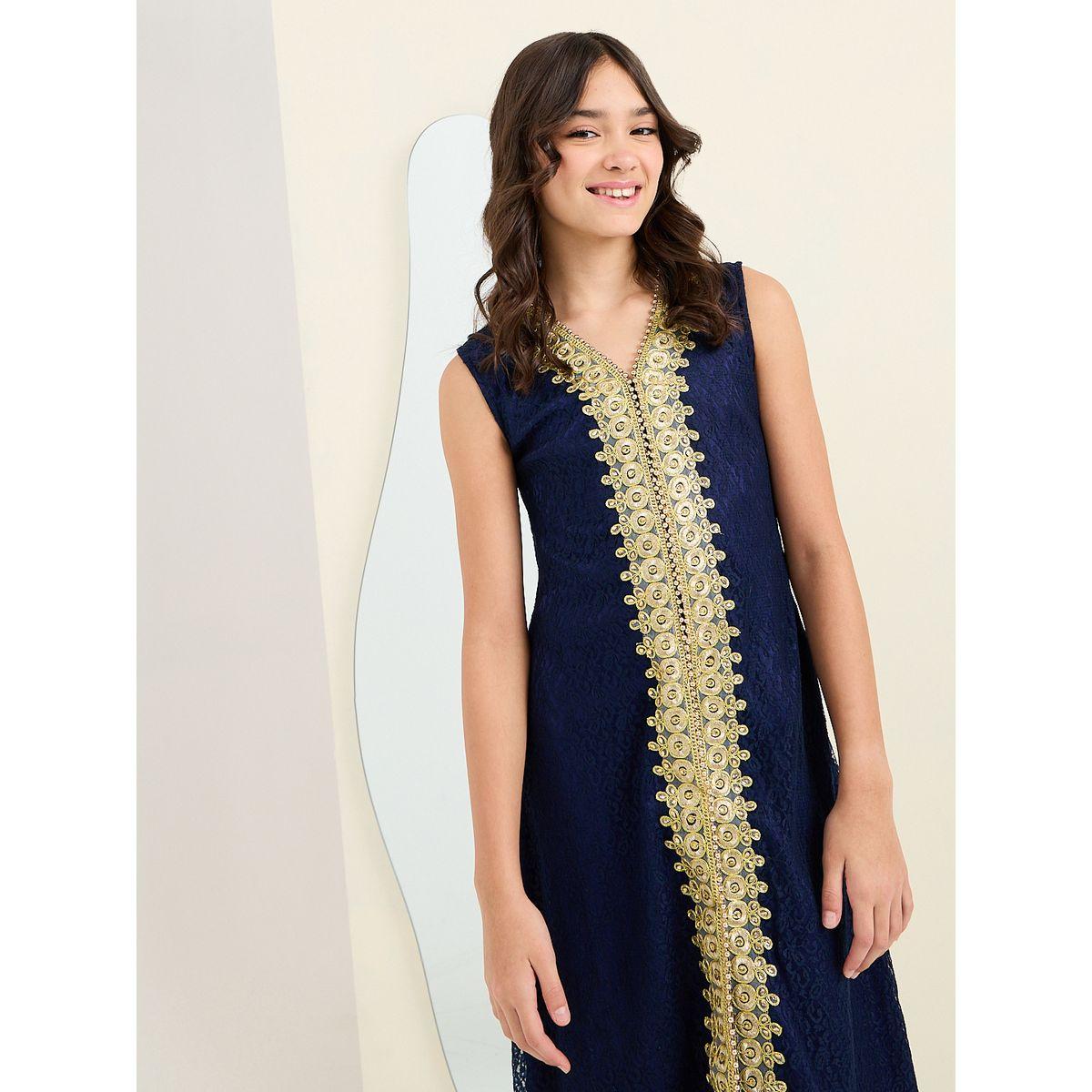 جلابية منمقة مع أربطة-girls-clothing-dressesandjumpsuits-image-6