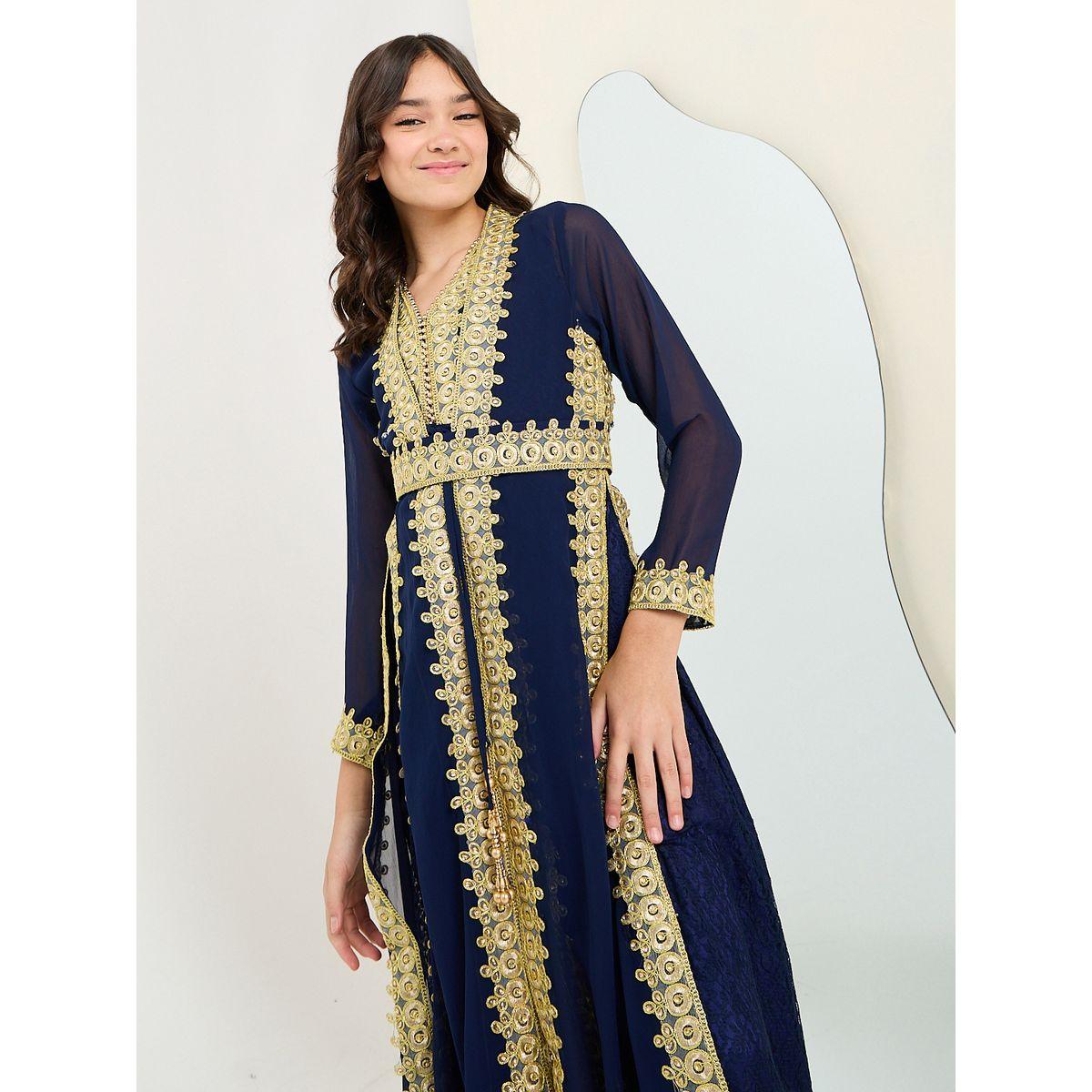 جلابية منمقة مع أربطة-girls-clothing-dressesandjumpsuits-image-7