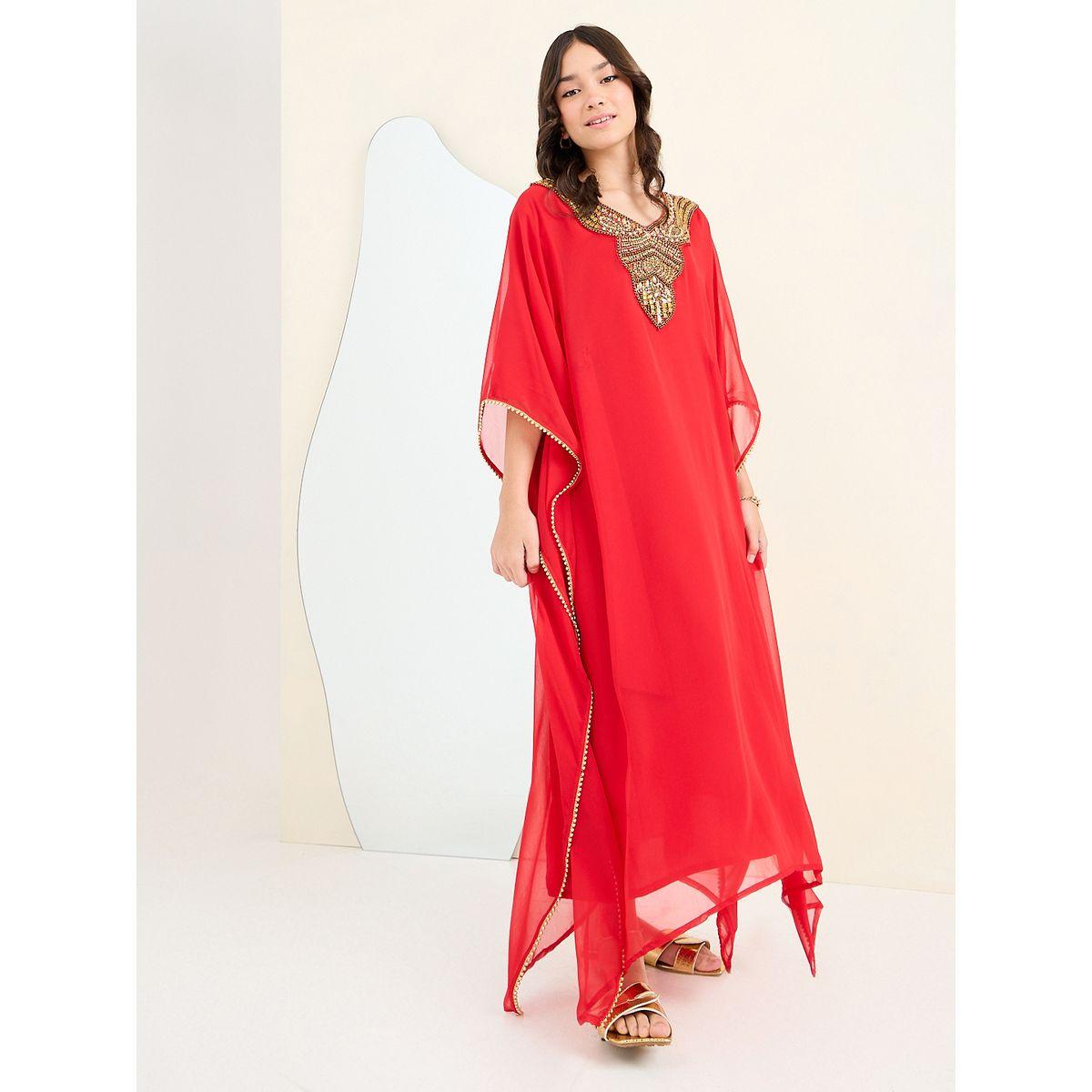 Styli Sweetheart Neck Embellished Kaftan-girls-clothing-dressesandjumpsuits-image-1