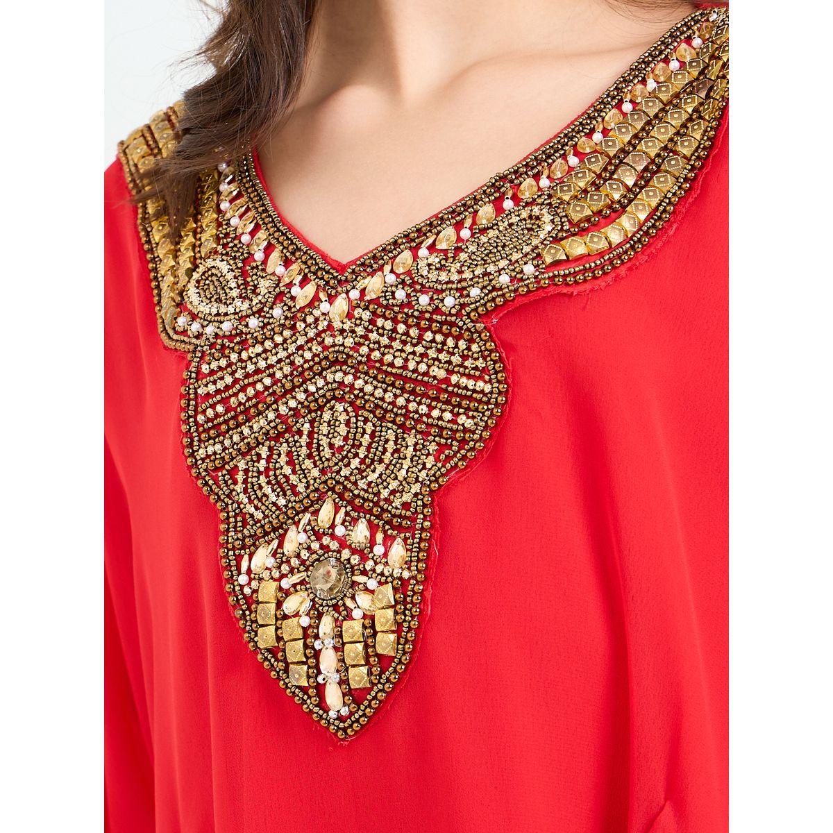 Styli Sweetheart Neck Embellished Kaftan-girls-clothing-dressesandjumpsuits-image-3