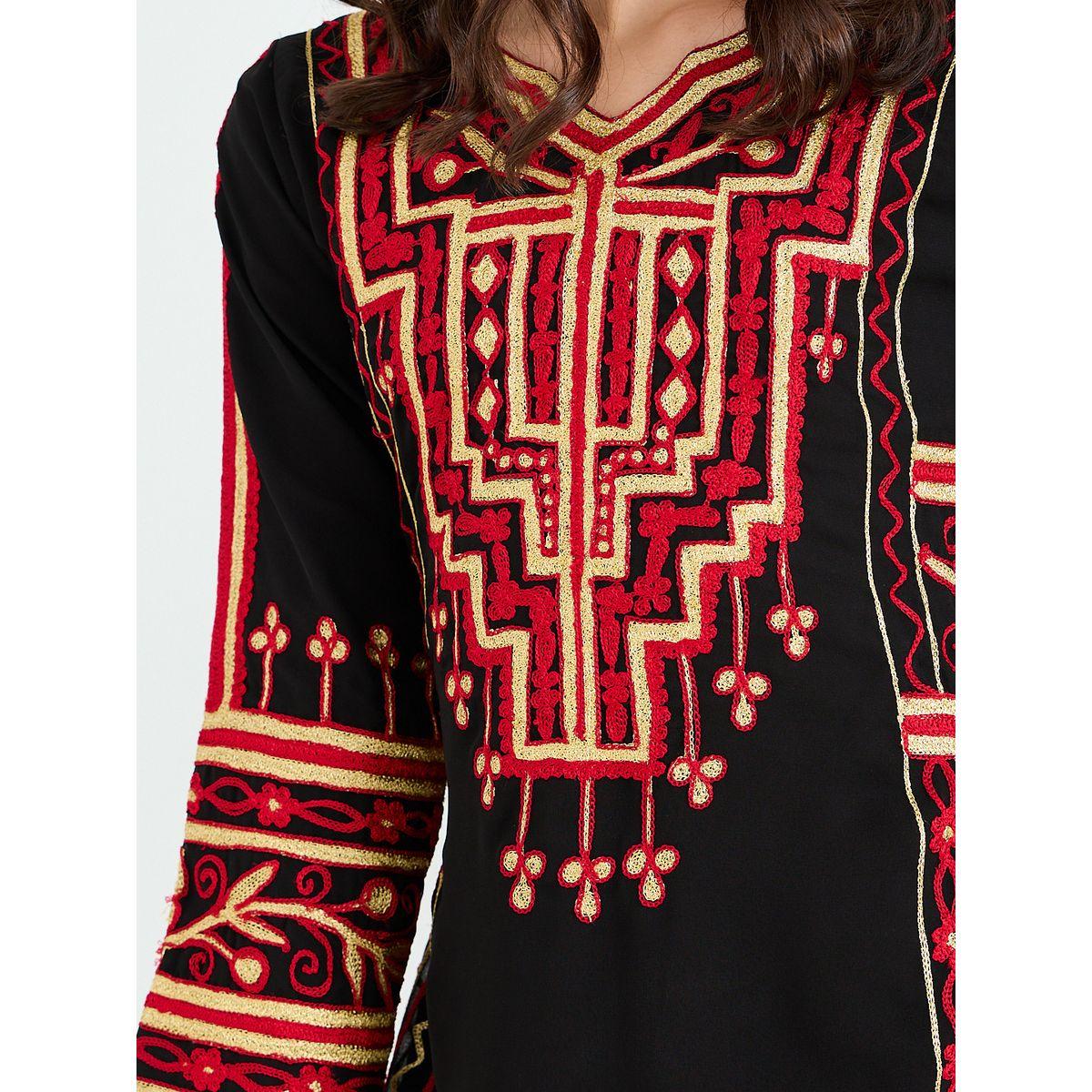 جلابية مطرزة بياقة سكوب-girls-clothing-dressesandjumpsuits-image-3