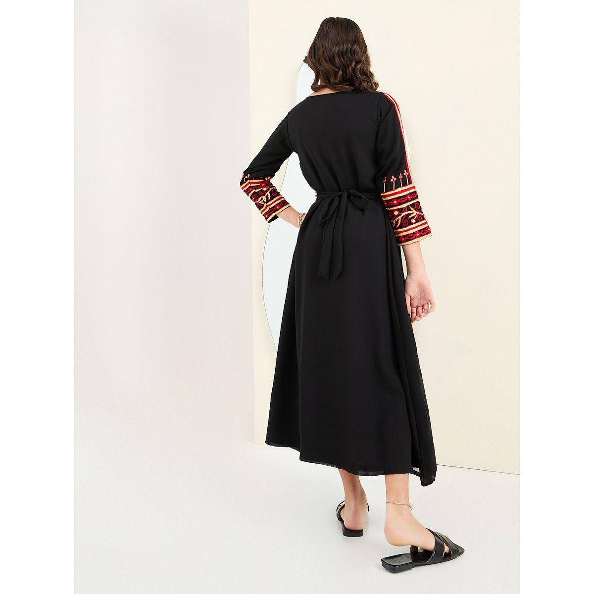 جلابية مطرزة بياقة سكوب-girls-clothing-dressesandjumpsuits-image-4