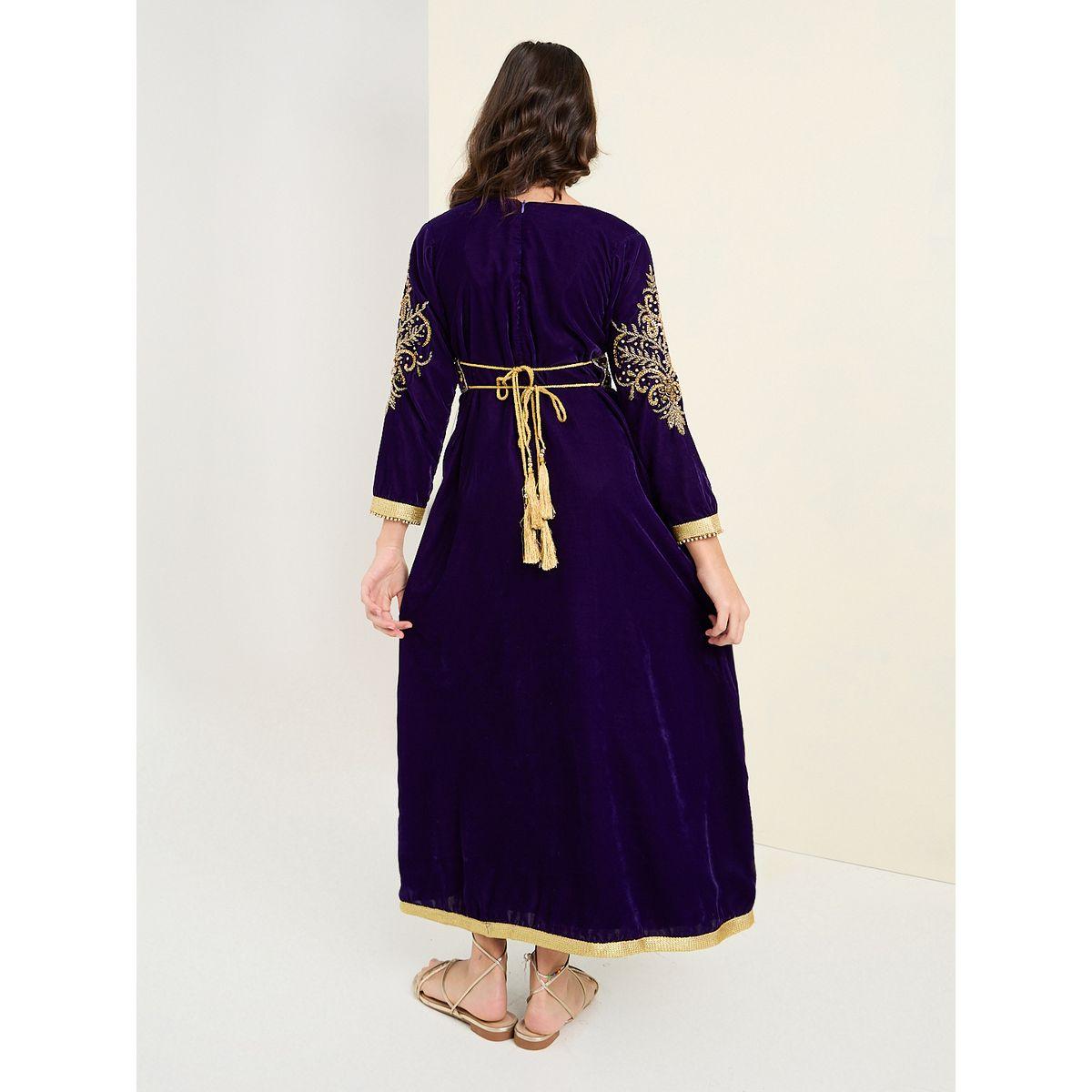Styli Embellished Jalabiya with Tie Belt-girls-clothing-dressesandjumpsuits-image-4