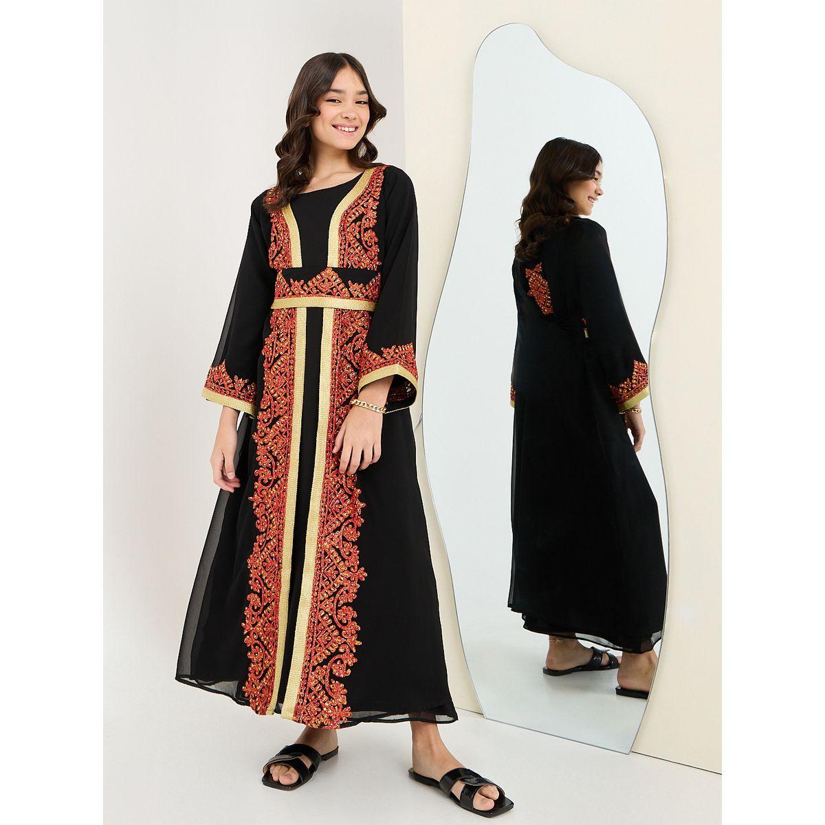 Styli Flare Sleeve Embellished Jalabiya-girls-clothing-dressesandjumpsuits-image-1