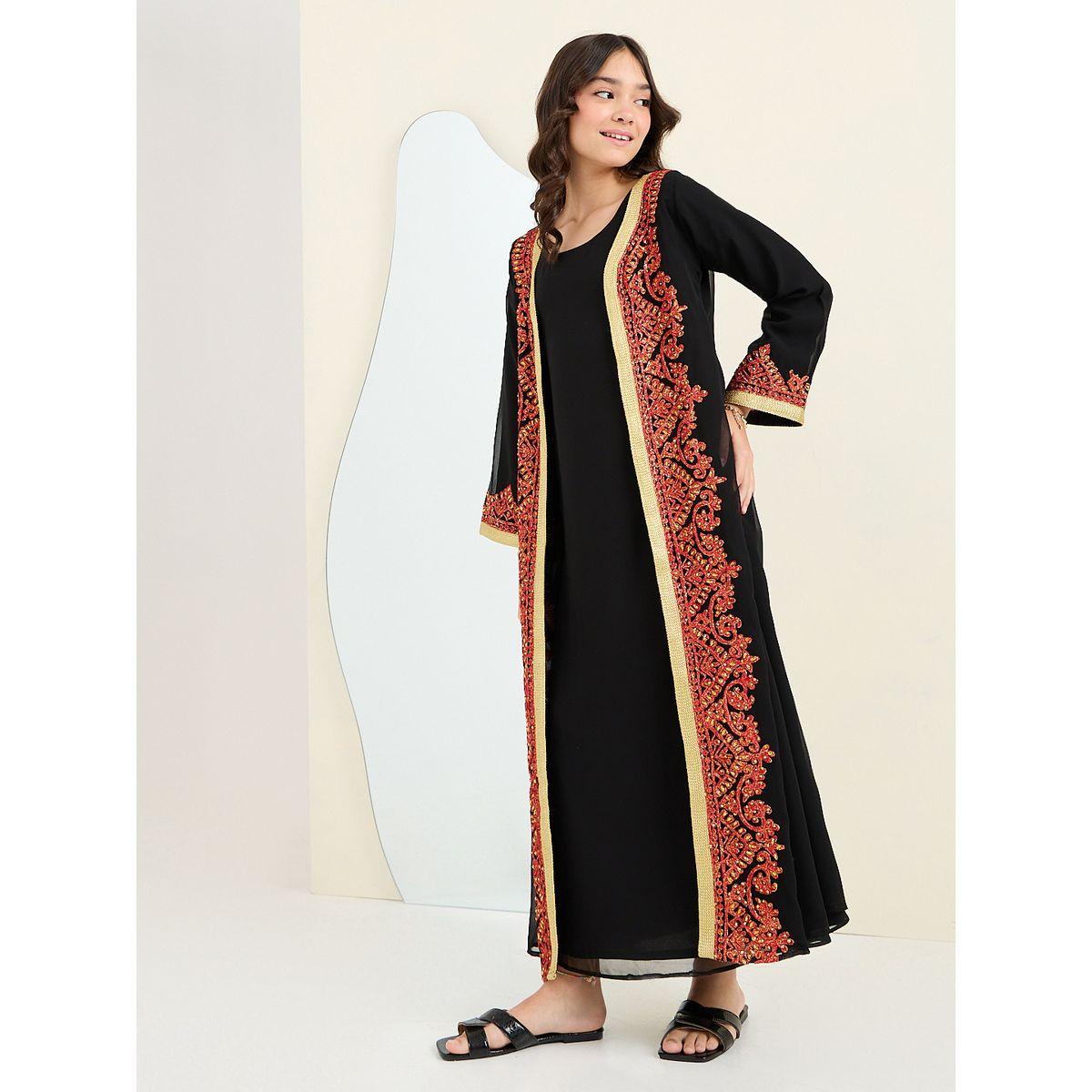 Styli Flare Sleeve Embellished Jalabiya-girls-clothing-dressesandjumpsuits-image-4