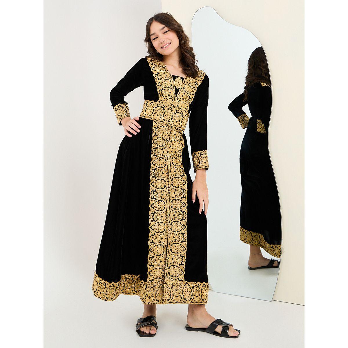Styli Embroidered Jalabiya with Tie Back-girls-clothing-dressesandjumpsuits-image-1