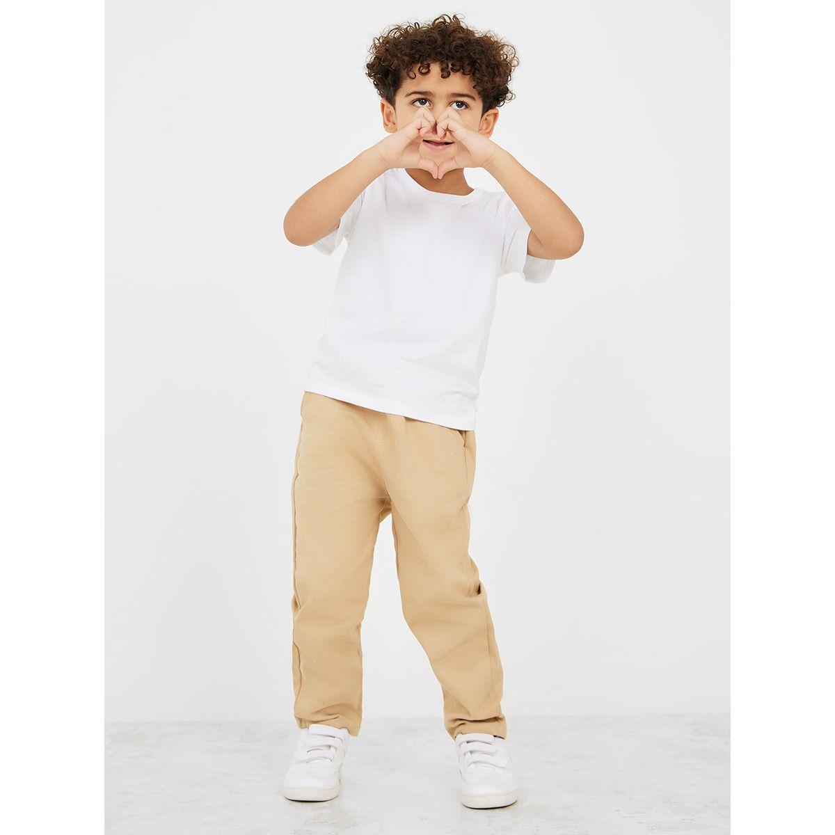 Styli Solid Twill Trouser with Patch Detail-boys-clothing-bottoms-trousers-image-2