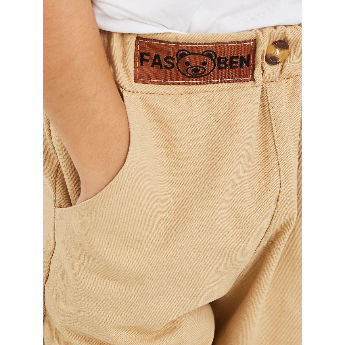 Styli Solid Twill Trouser with Patch Detail-boys-clothing-bottoms-trousers-image-4