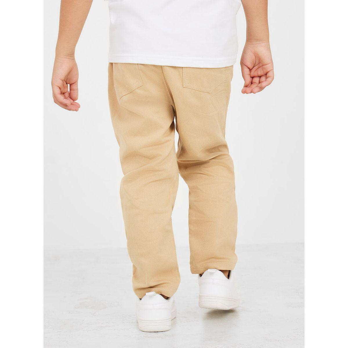 Styli Solid Twill Trouser with Patch Detail-boys-clothing-bottoms-trousers-image-5