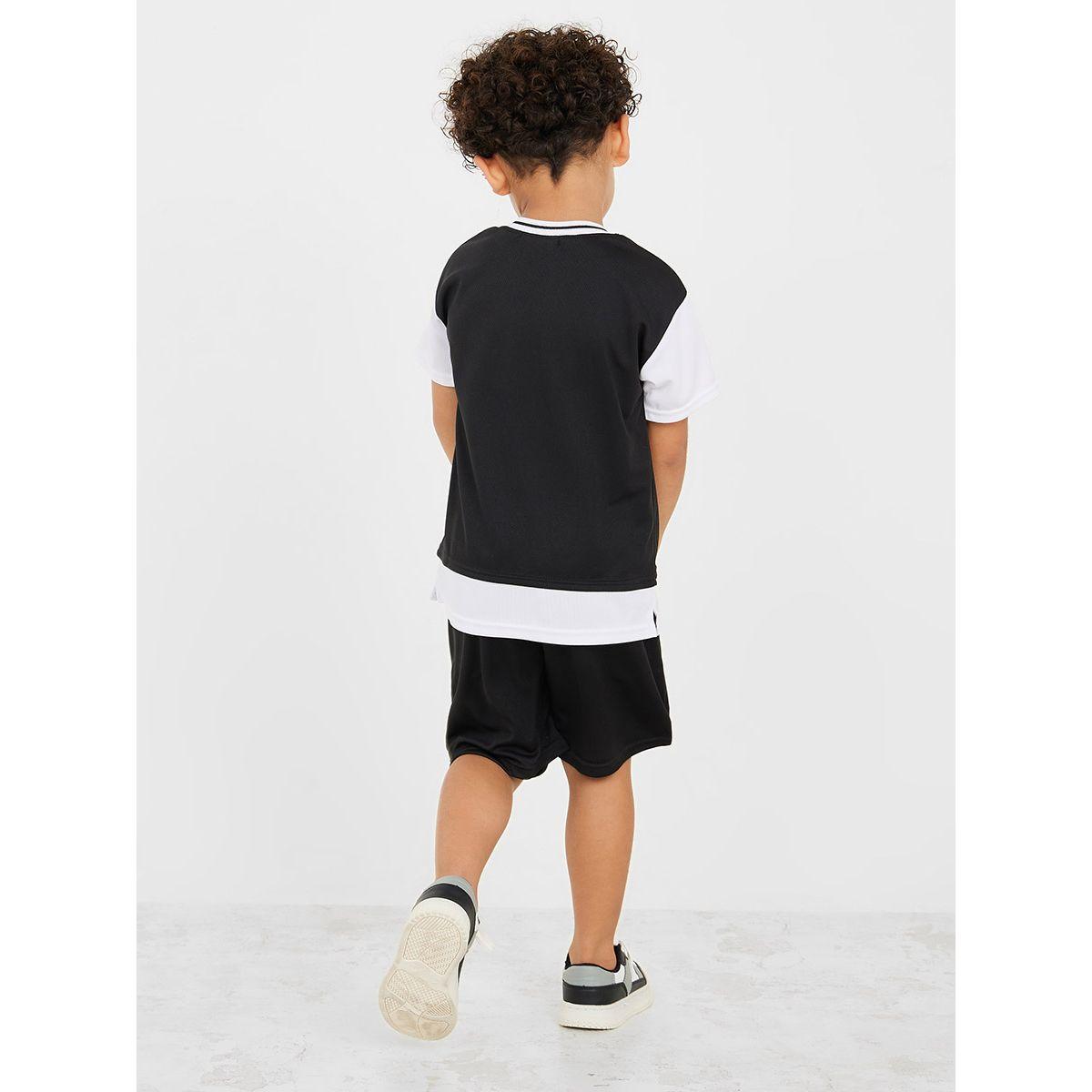 Styli Varsity Graphic T-Shirt & Shorts Set-boys-clothing-setsandcoords-image-5