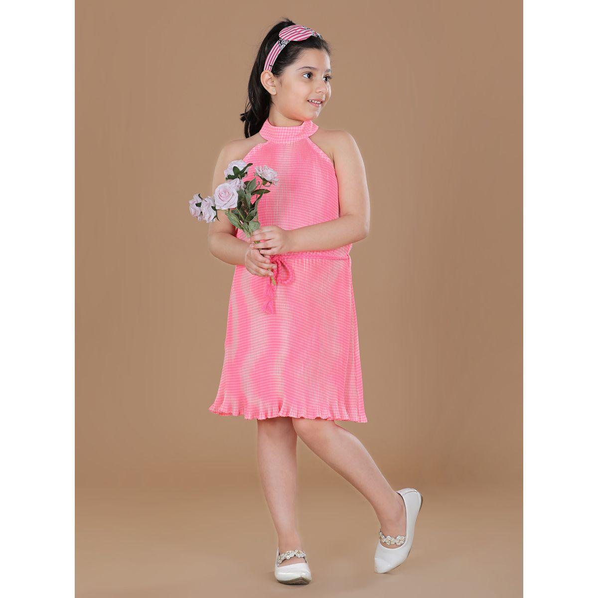 Girls halter outlet neck dress