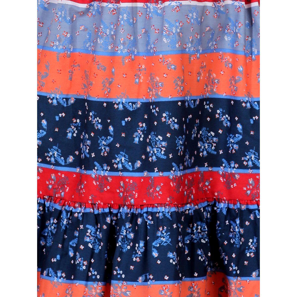 Styli Floral Print Colorblock Tiered Maxi Dress-girls-clothing-dressesandjumpsuits-image-5