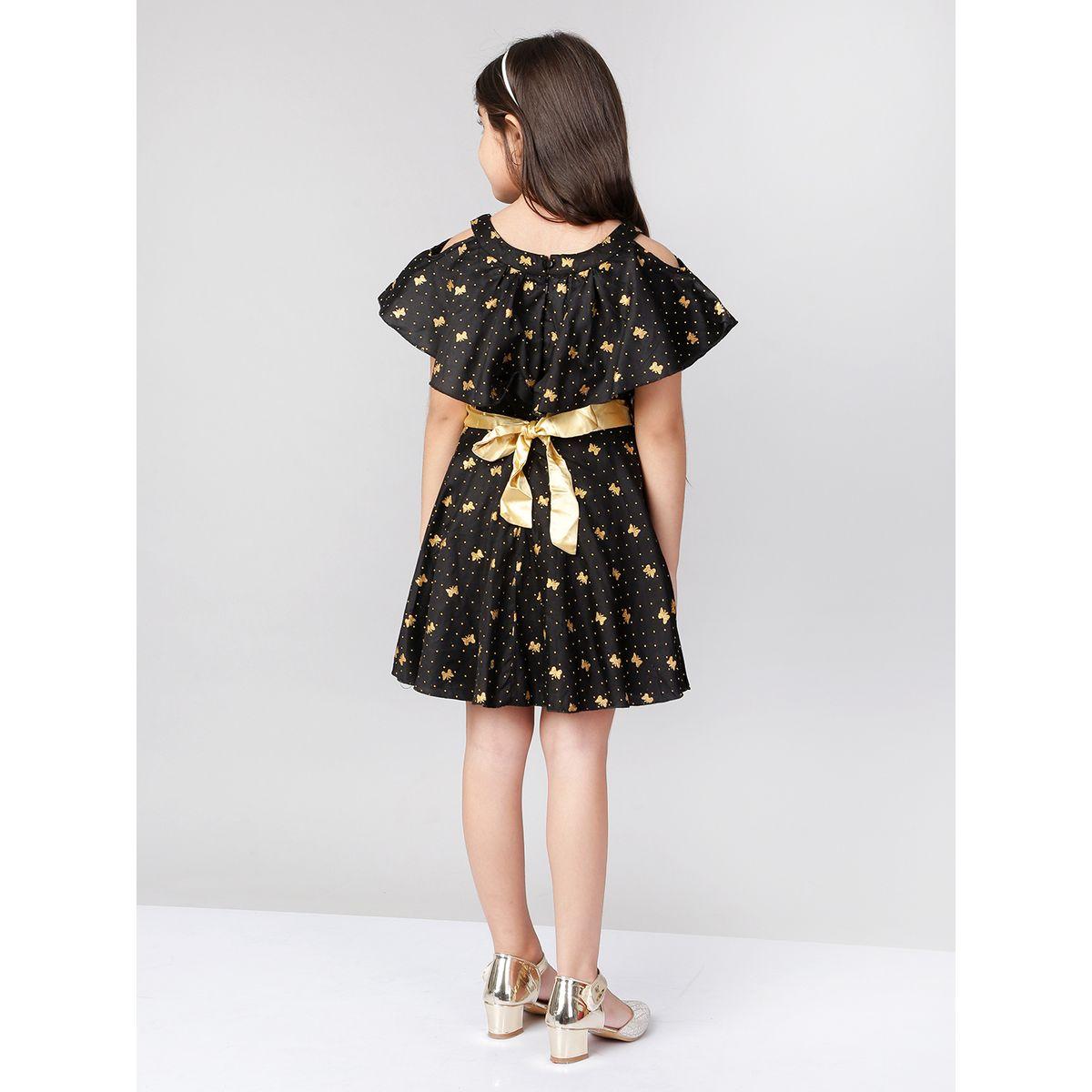 Styli Glitter Butterfly Print Skater Dress-girls-clothing-dressesandjumpsuits-image-2