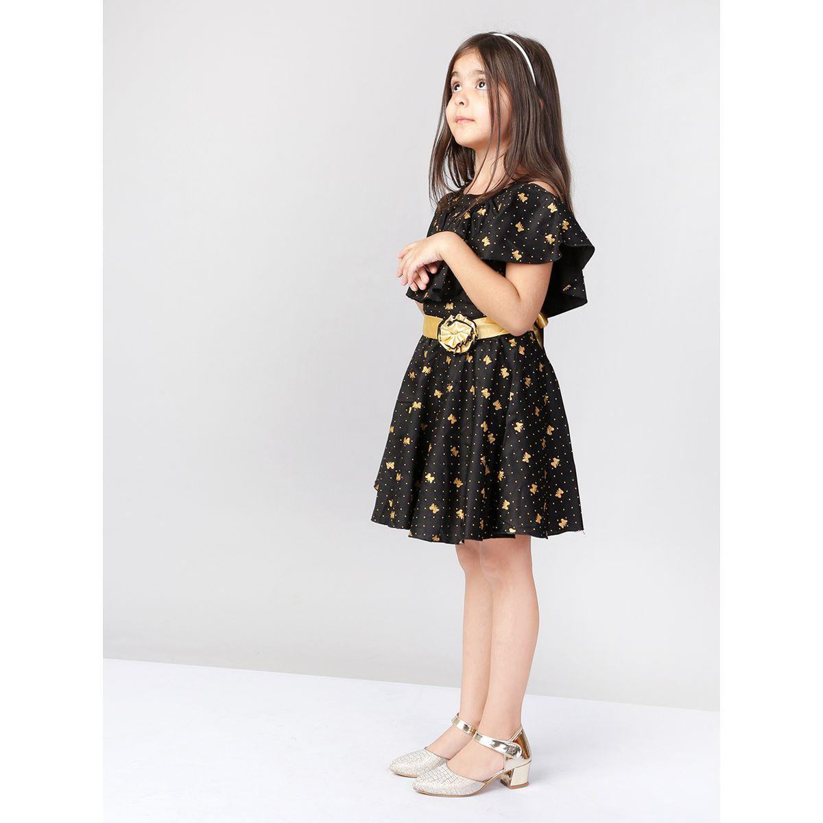 فستان سكاتر مطبع بفراشات-girls-clothing-dressesandjumpsuits-image-3
