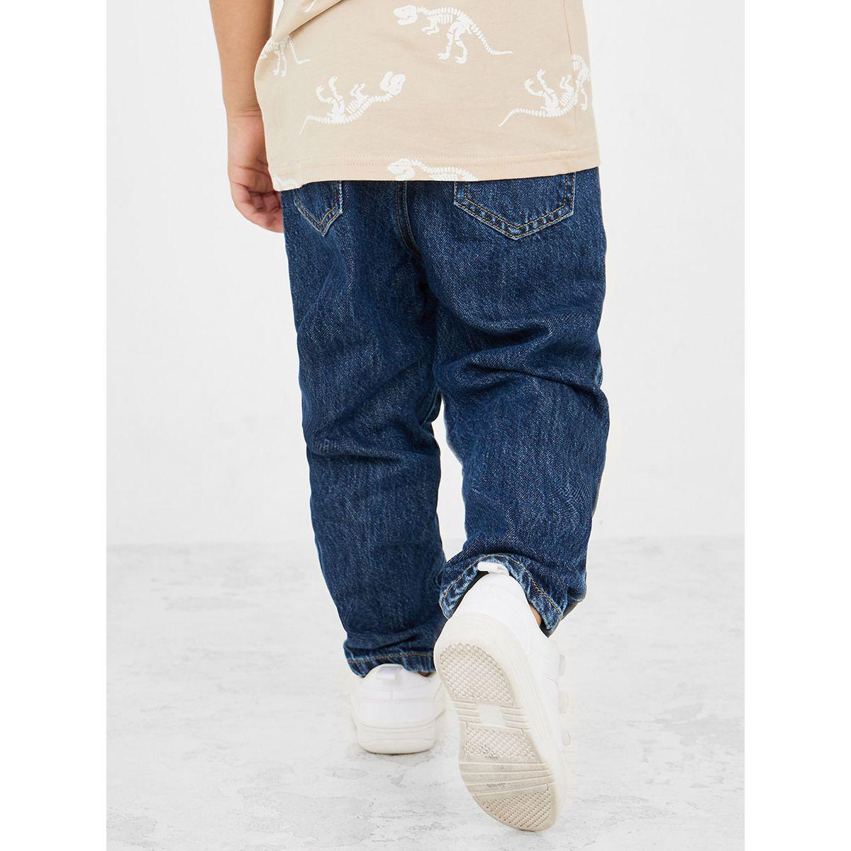 Styli Elastic Waistband Tapered Jeans-boys-clothing-bottoms-jeans-image-4