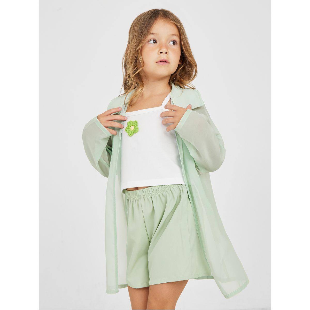 Styli Set of 3 - Ribbed Cami, Longline Shirt & Shorts-girls-clothing-setsandcoords-image-2