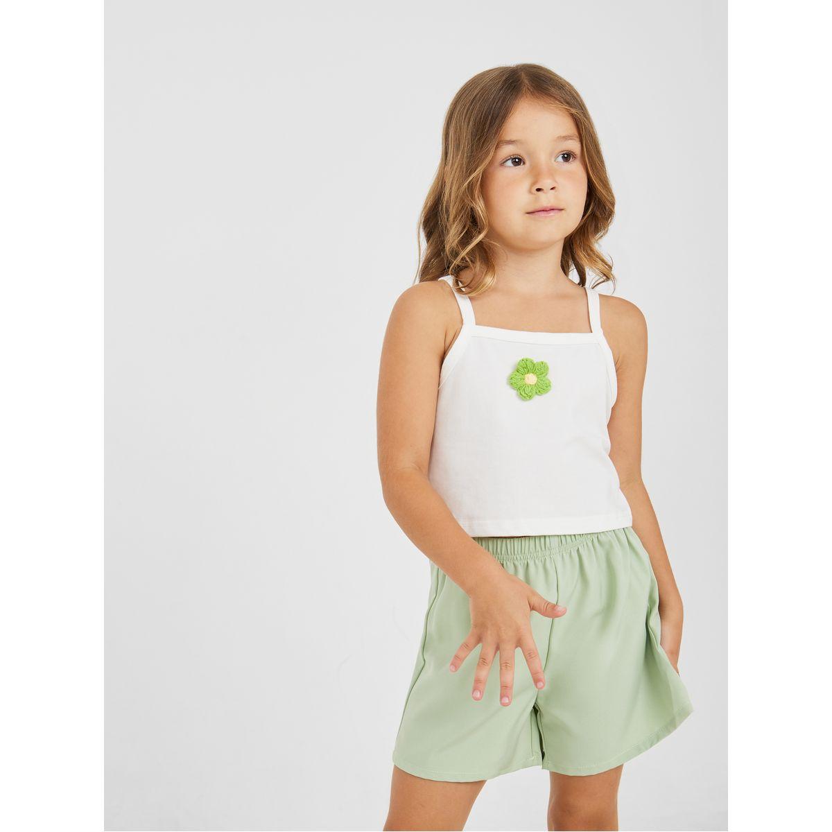 مجموعة من 3 ( شورت + بلوزة طويلة + كامي )-girls-clothing-setsandcoords-image-3