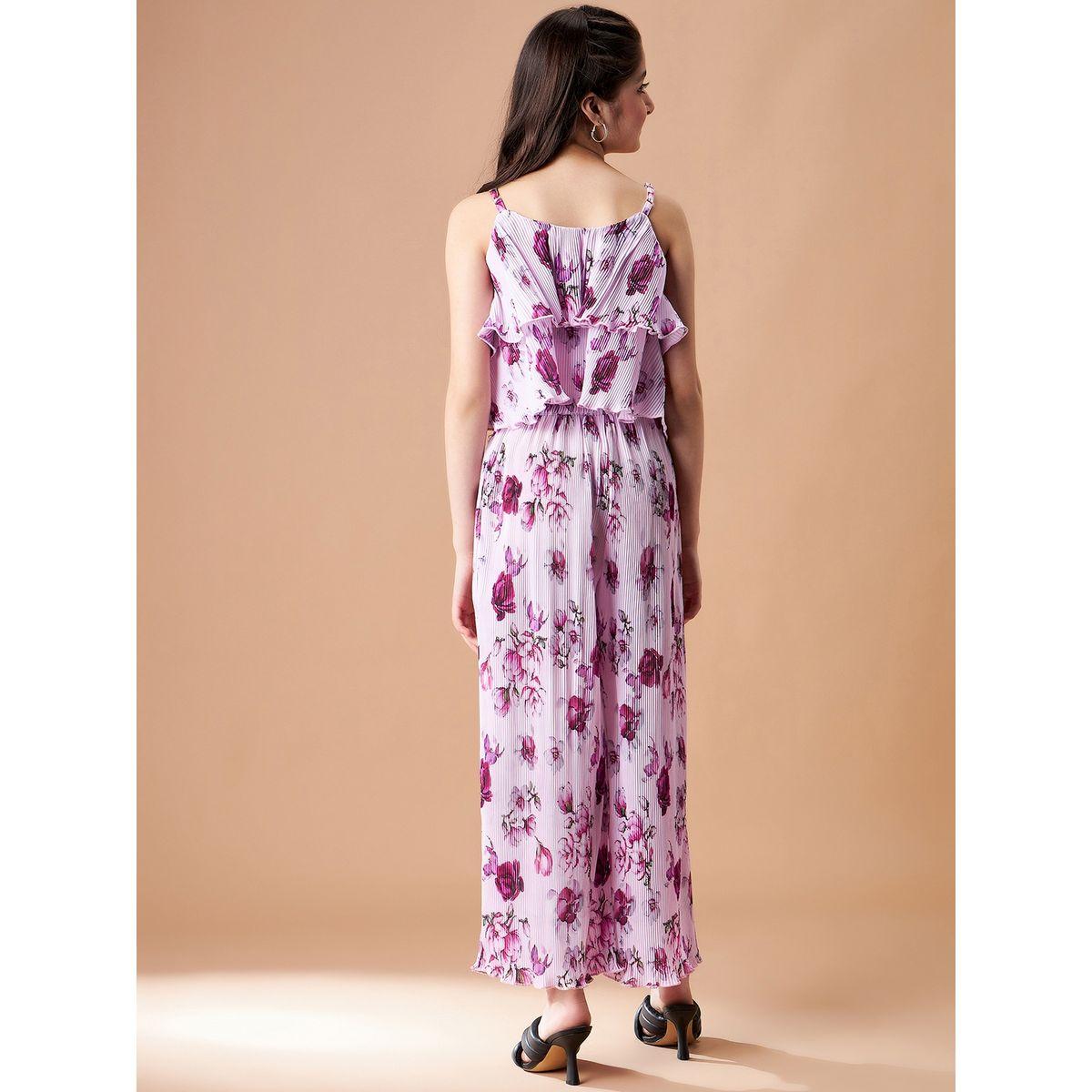 Styli Floral Print Plisse Blouse & Trousers Set-girls-clothing-setsandcoords-image-4