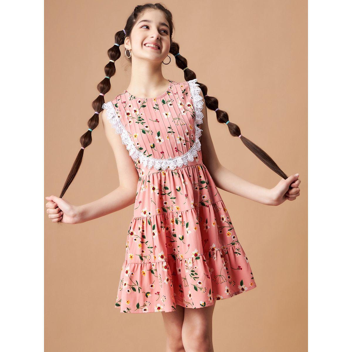 فستان سكاتر مطبع بزهور-girls-clothing-dressesandjumpsuits-image-1