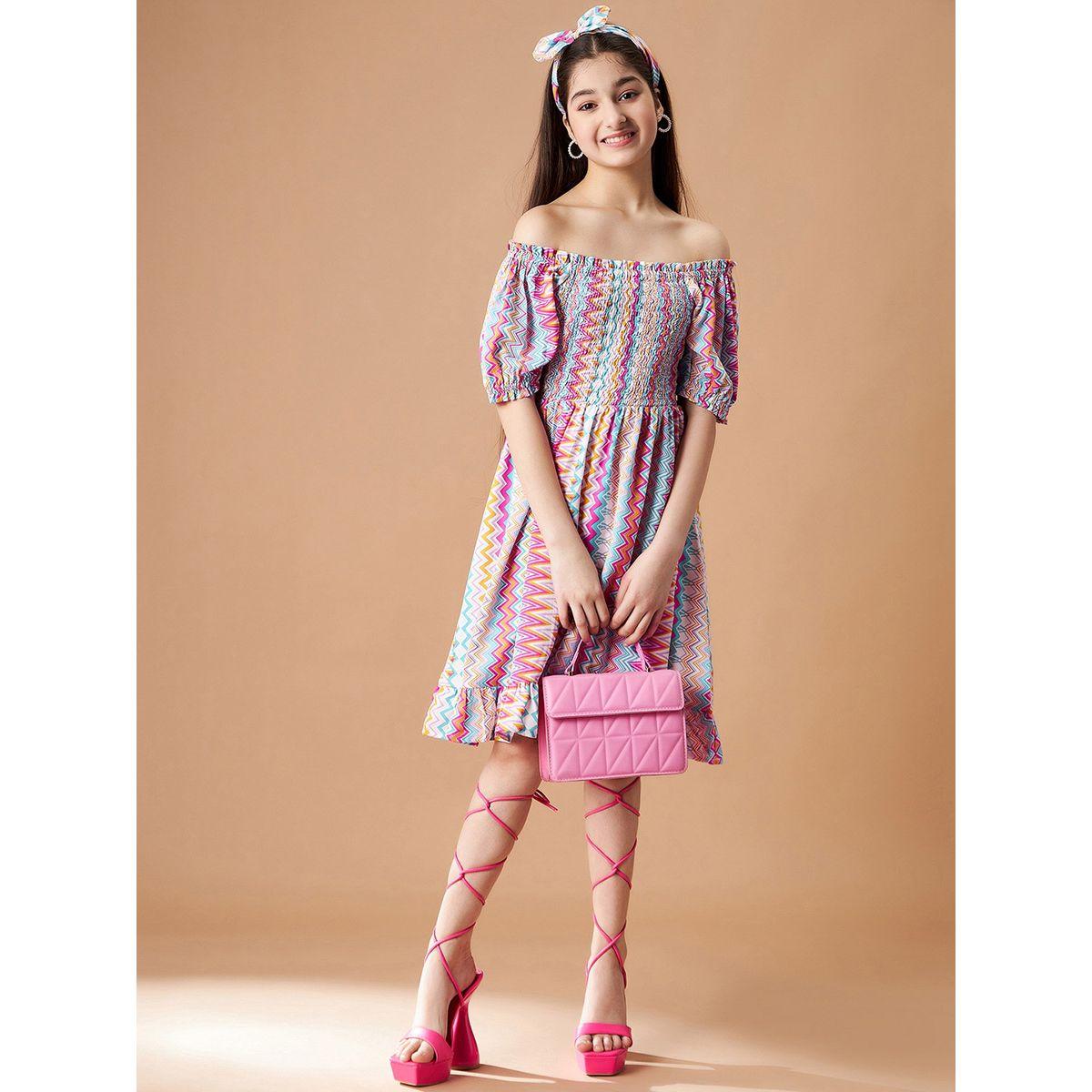 Styli Off Shoulder All Over Print Dress-girls-clothing-dressesandjumpsuits-image-5