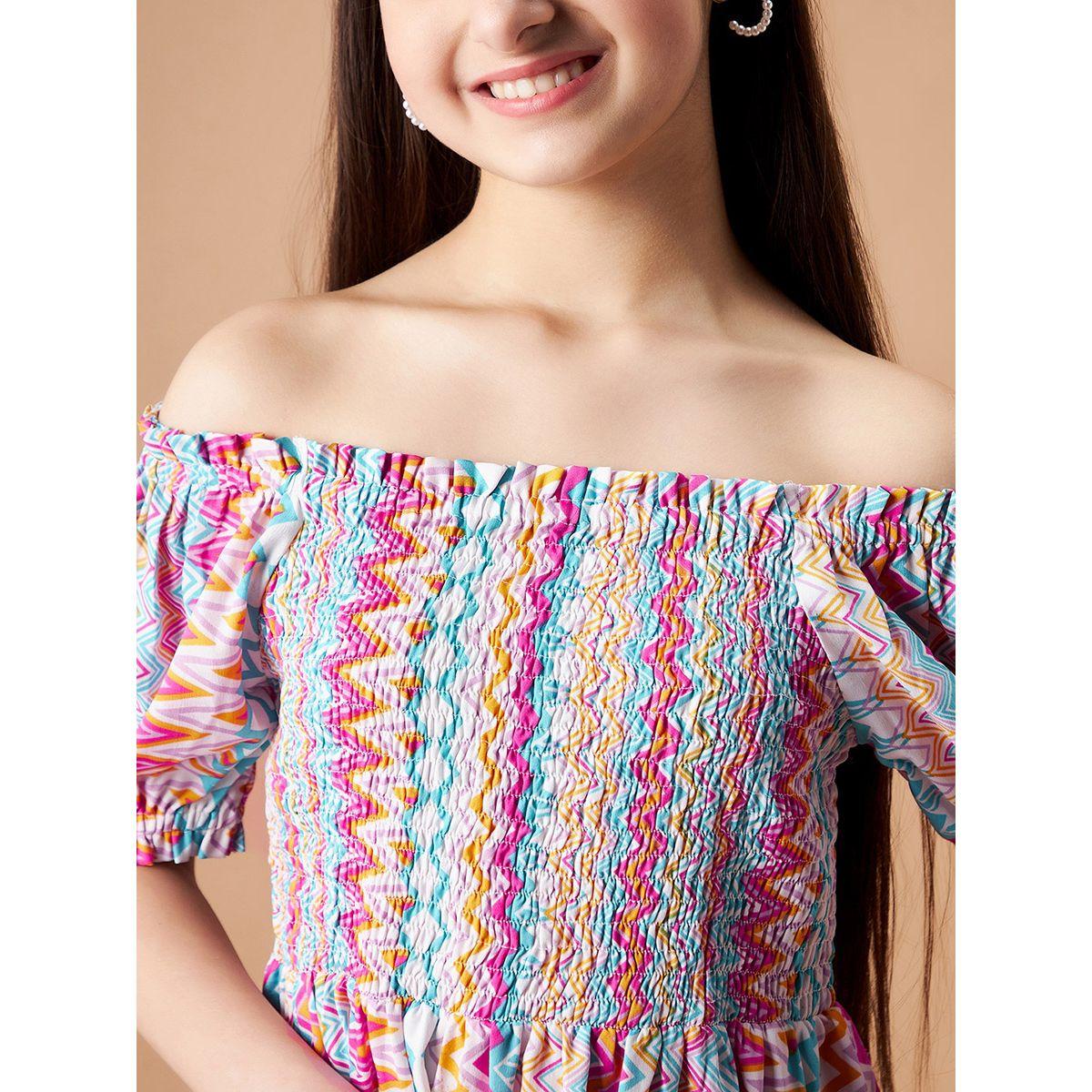 Styli Off Shoulder All Over Print Dress-girls-clothing-dressesandjumpsuits-image-6