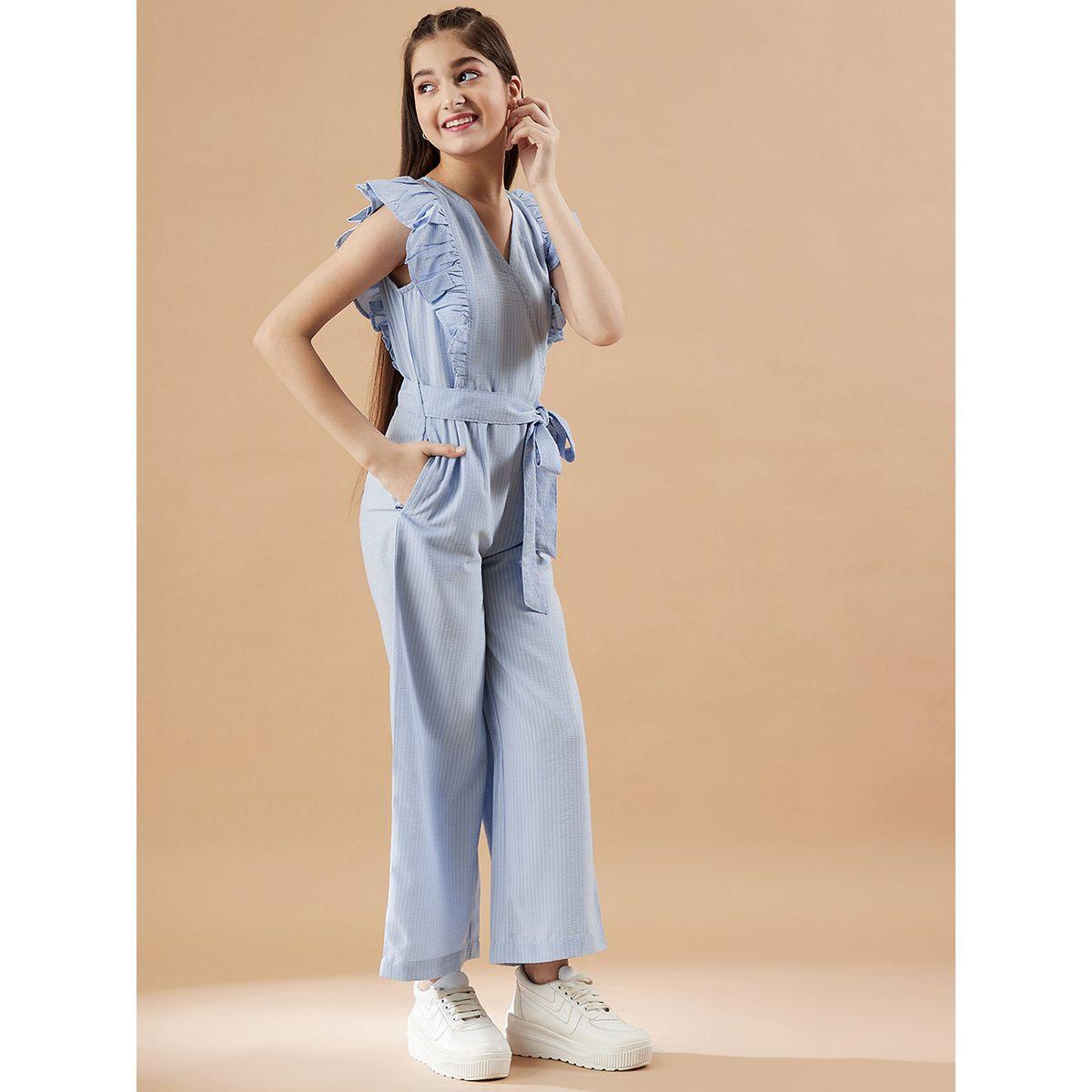 جمبسوت محبوك بتفاصيل كشكش-girls-clothing-rompers-image-3