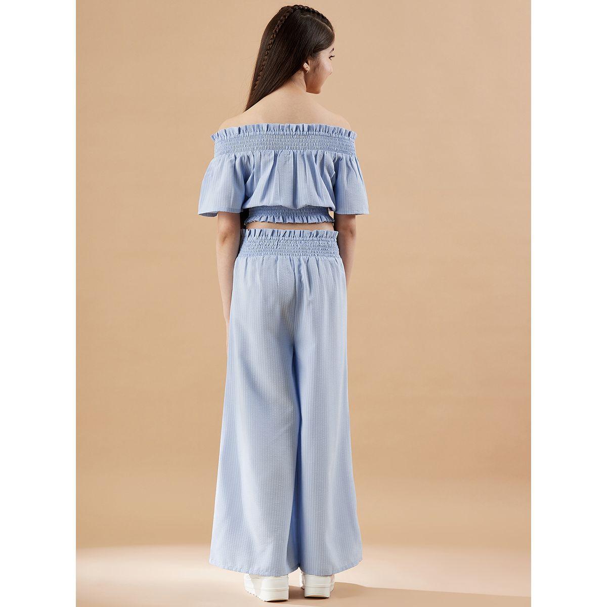 Styli Off Shoulder Crop Top & Trousers Set-girls-clothing-setsandcoords-image-5