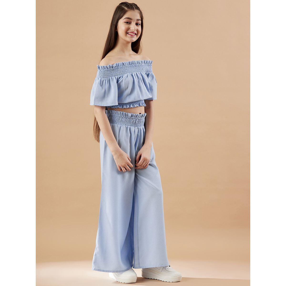 Styli Off Shoulder Crop Top & Trousers Set-girls-clothing-setsandcoords-image-6