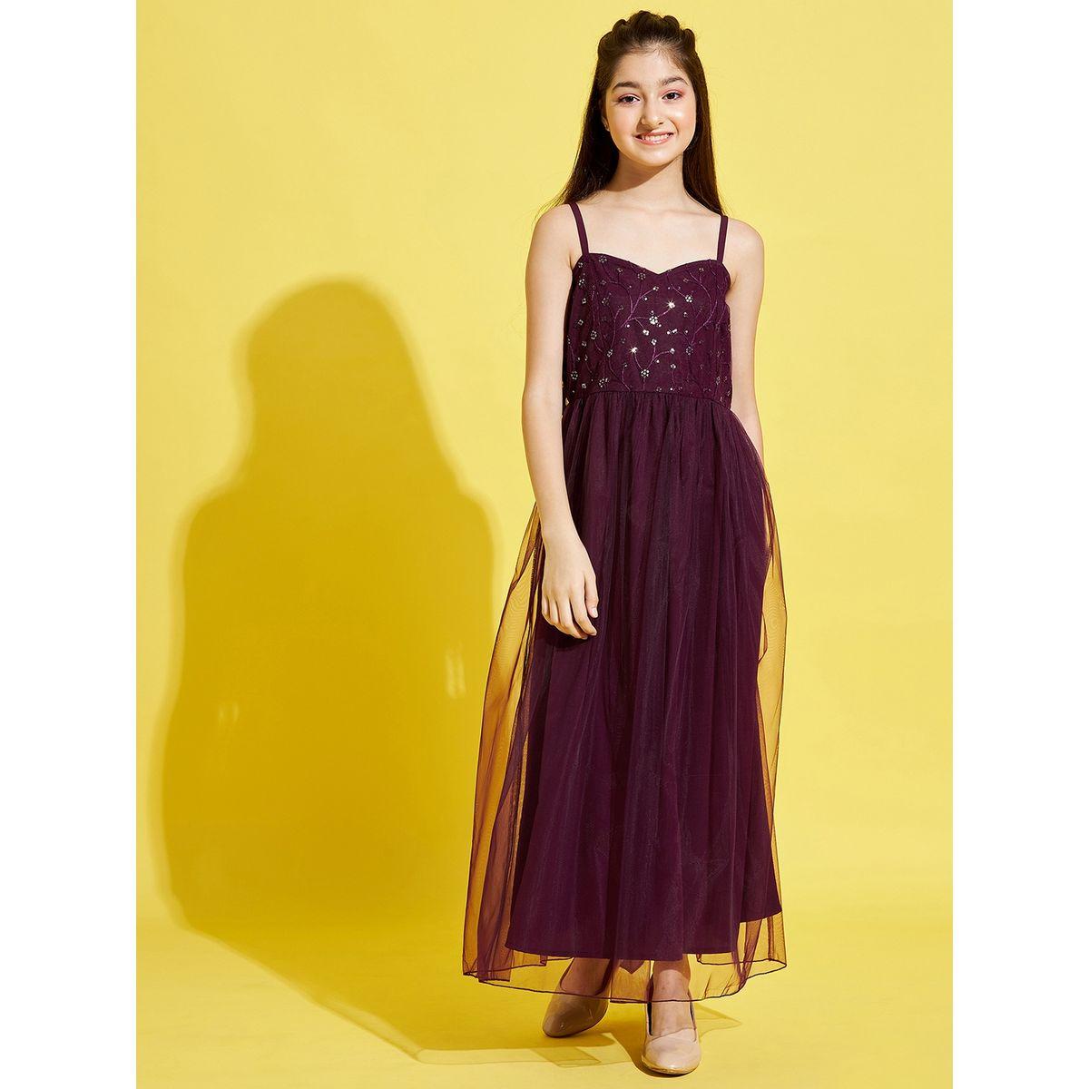 Styli Mesh Overlay Sequined Dress-girls-clothing-dressesandjumpsuits-image-1
