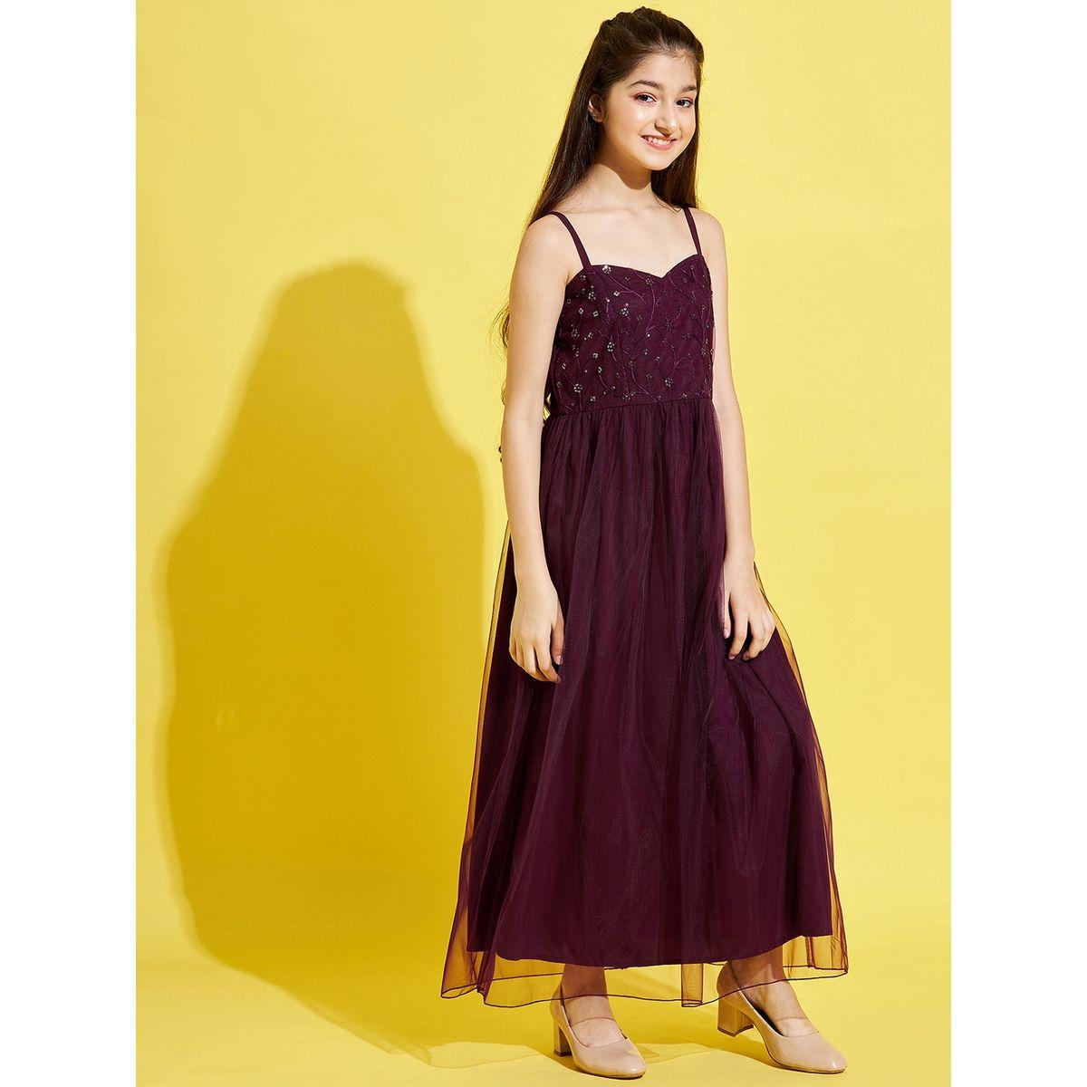 Styli Mesh Overlay Sequined Dress-girls-clothing-dressesandjumpsuits-image-5